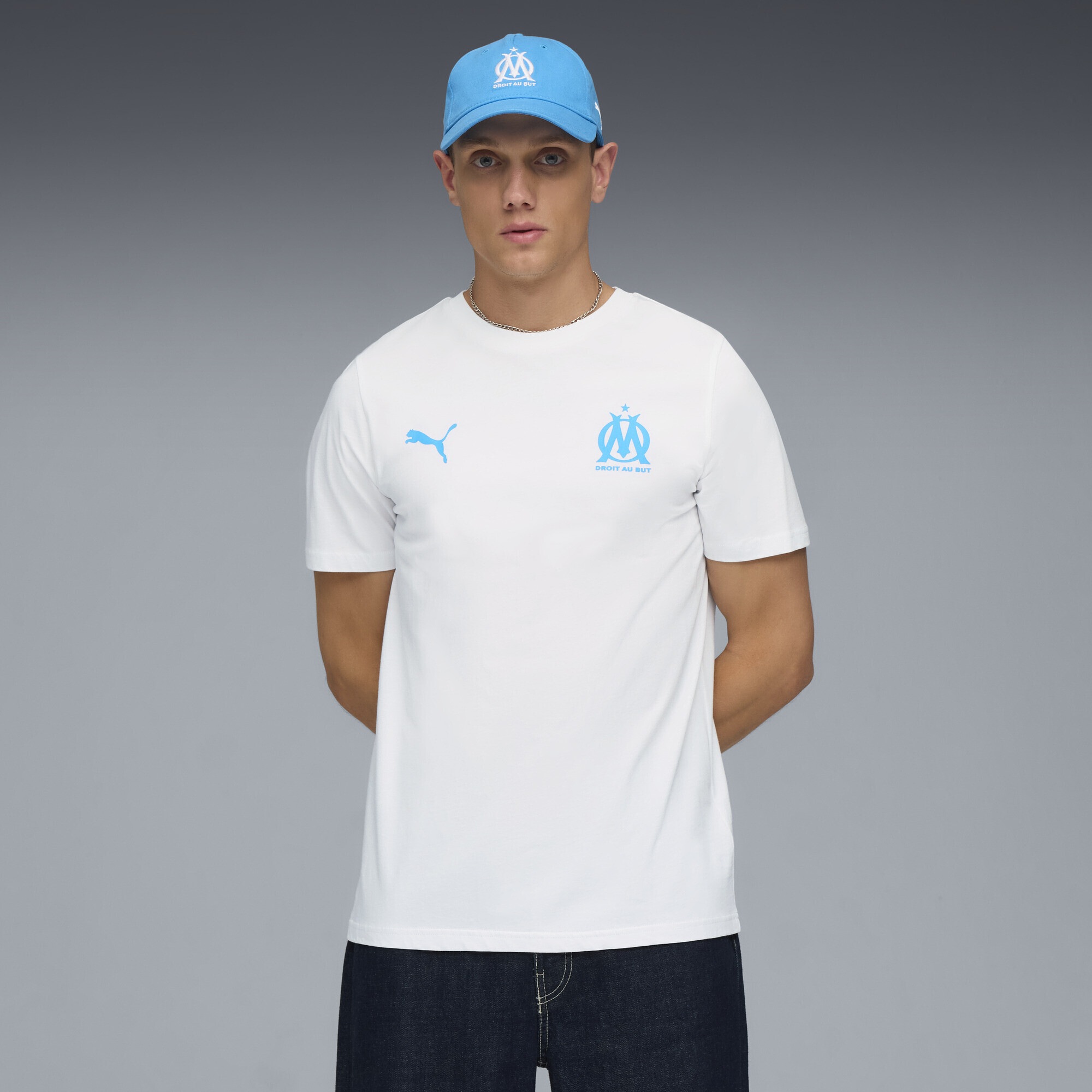 PUMA T-Shirt »Olympique de Marseille FtblEssentials T-Shirt Herren«