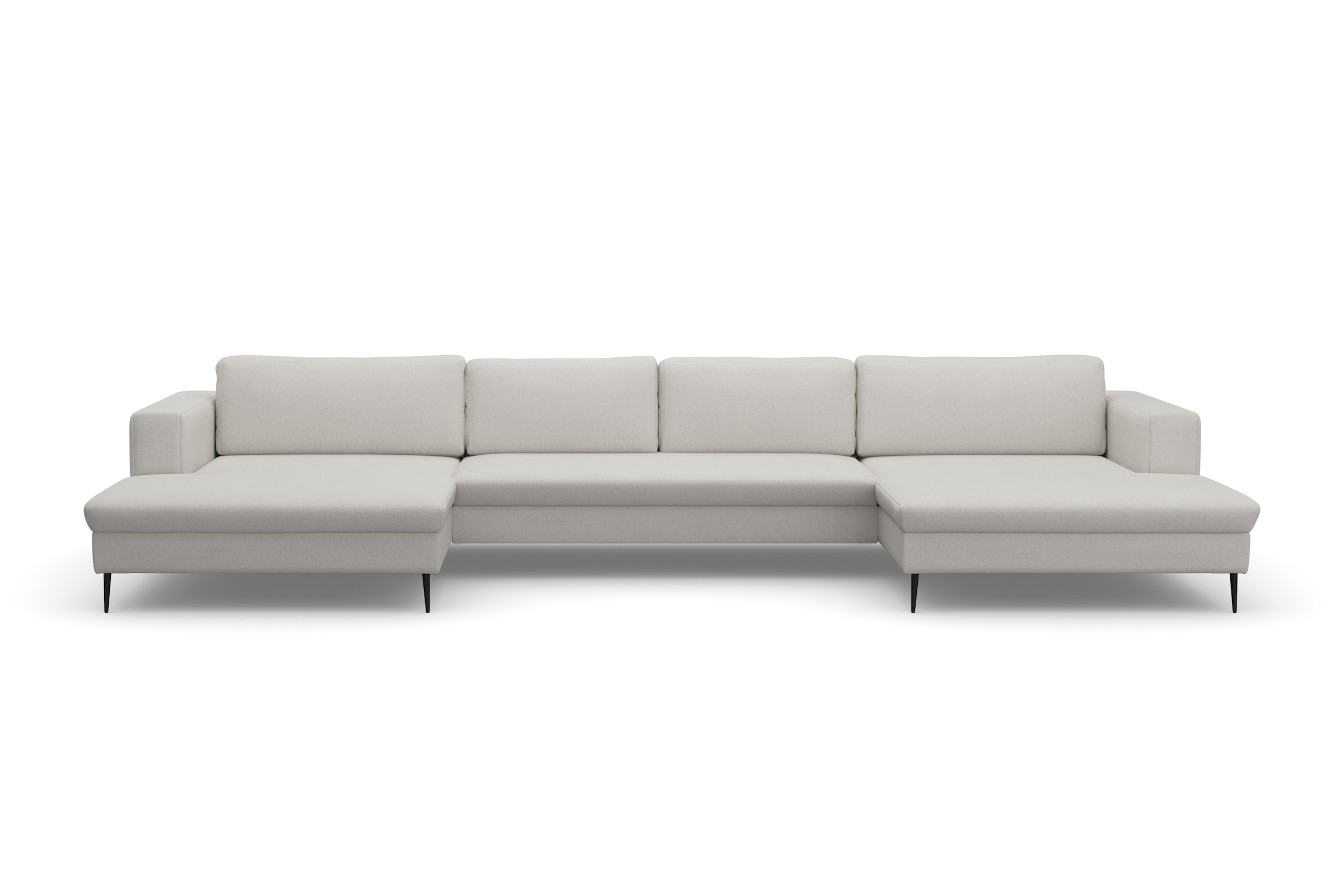 DOMO collection Wohnlandschaft »Modica U-Form«, XXL, in moderner Optik mit, 2 großzügigen Recamieren, auch in Cord