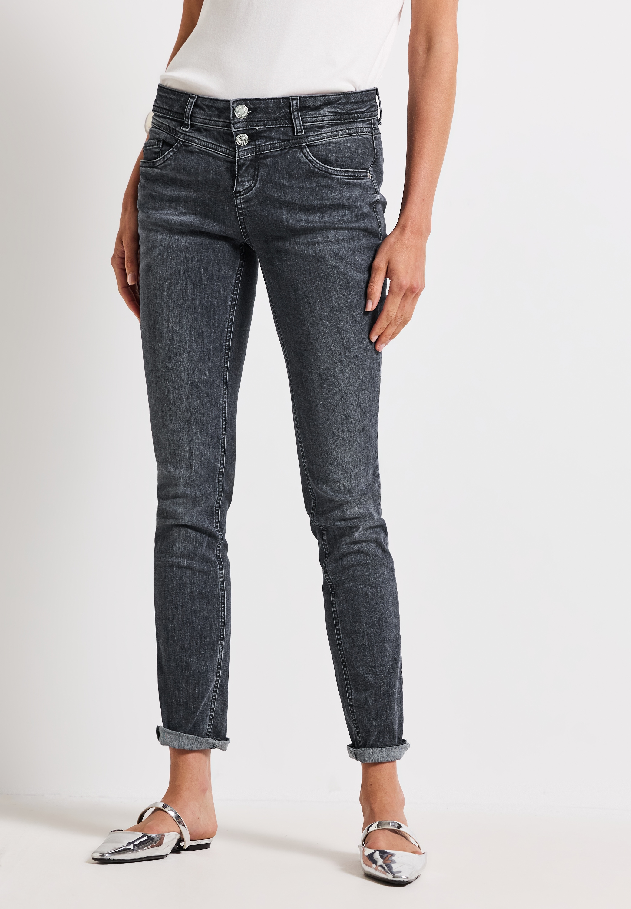STREET ONE Comfort-fit-Jeans, Middle Waist