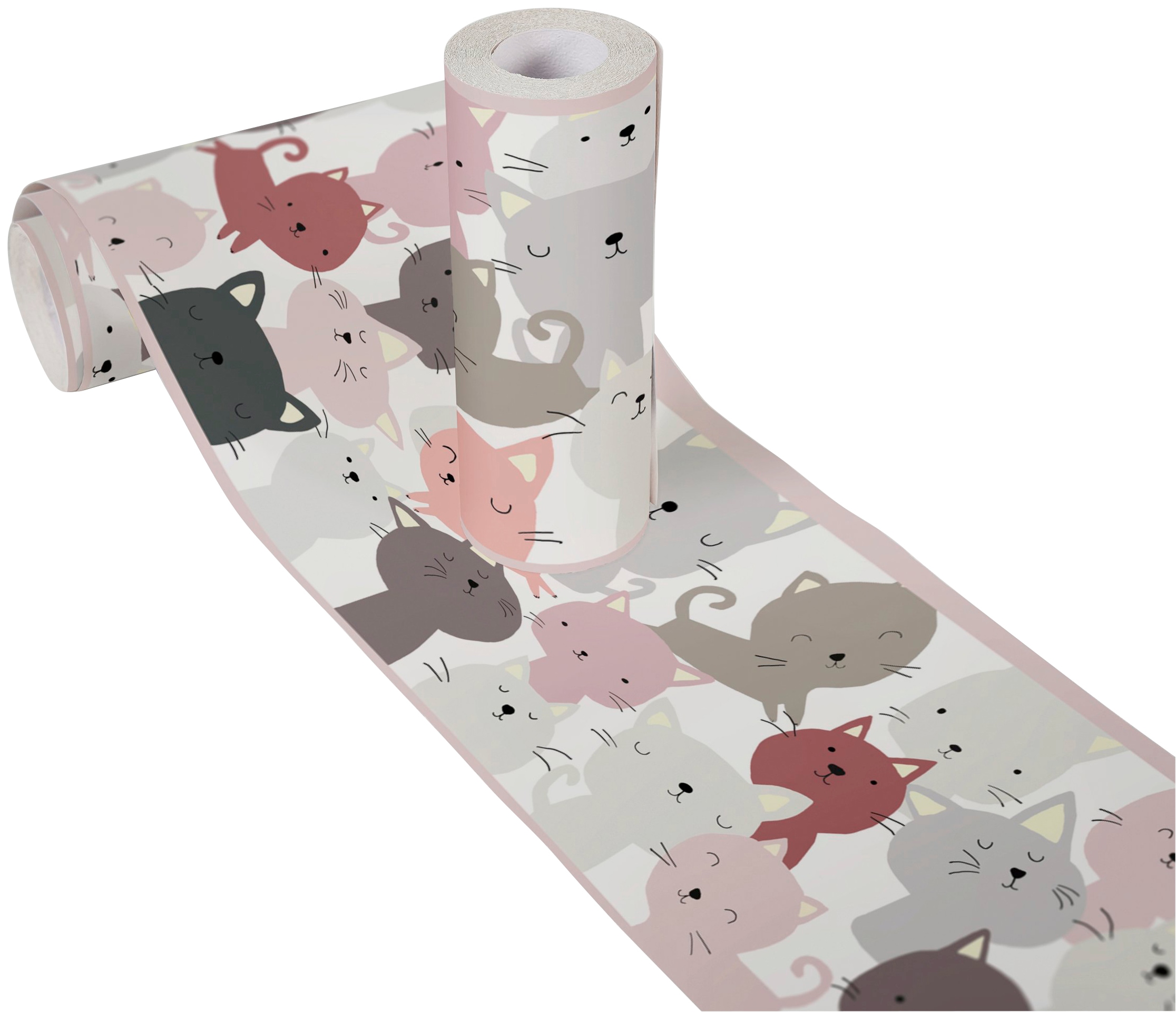 A.S. Création Bordüre »Little Cats«, Motiv-abstrakt-naturalistisch, Tapete Kinder Borte Wohnzimmer Schlafzimmer Küche Design Kinderzimmer
