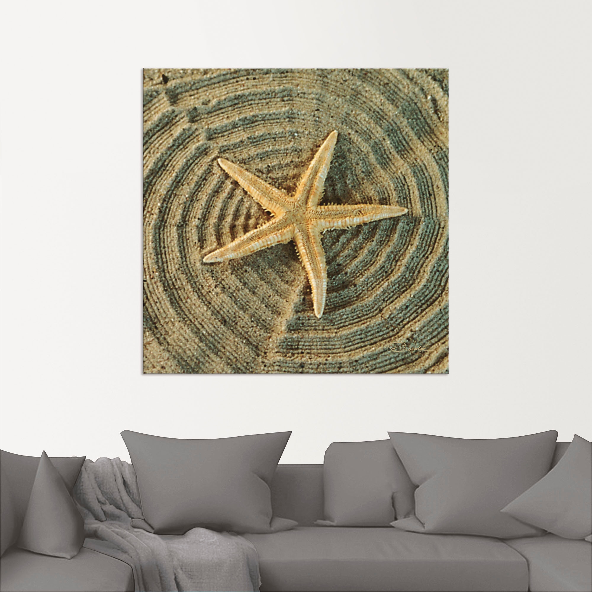 Artland Wandbild »Seestern«, Zen, (1 St.), Alubild-Outdoorbild für Außenbereich,Leinwandbild,Poster,Wandaufkleber