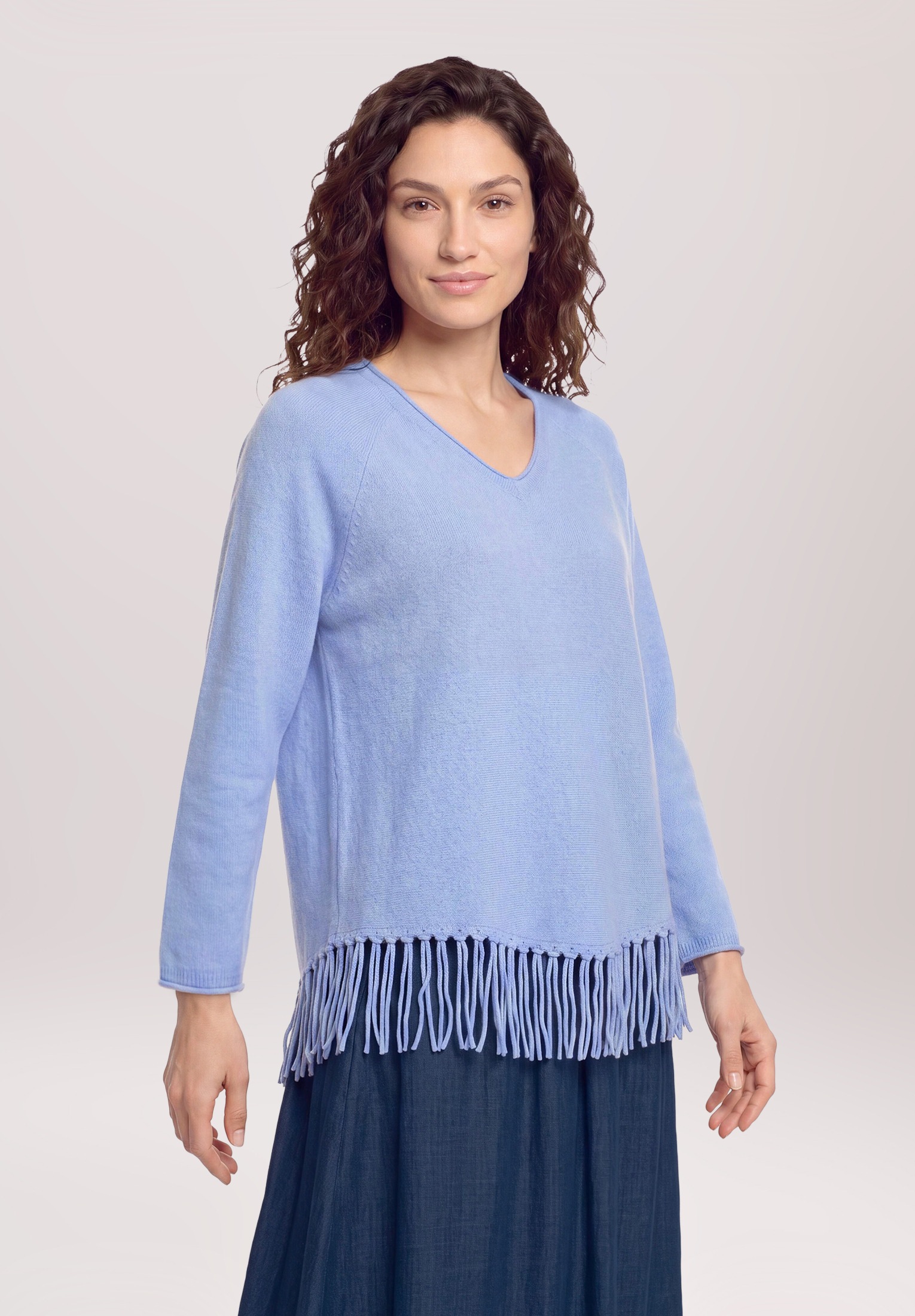 Cartoon Strickpullover »Damen mit V-Ausschnitt« 1
