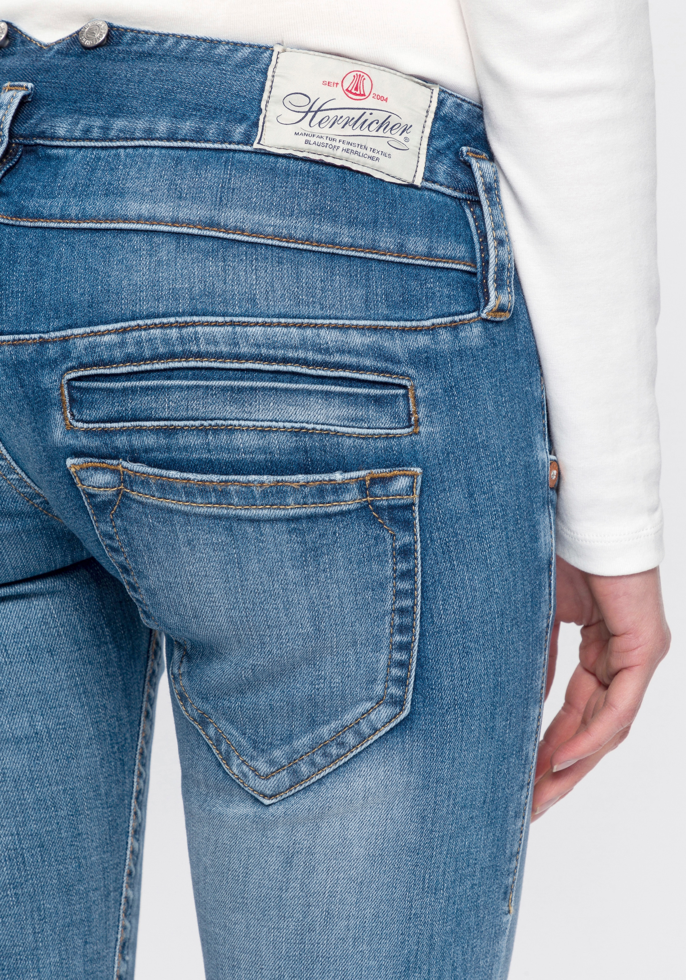 »PITCH BAUR dank kaufen Kitotex für Technology umweltfreundlich SLIM | Slim-fit-Jeans ORGANIC«, Herrlicher