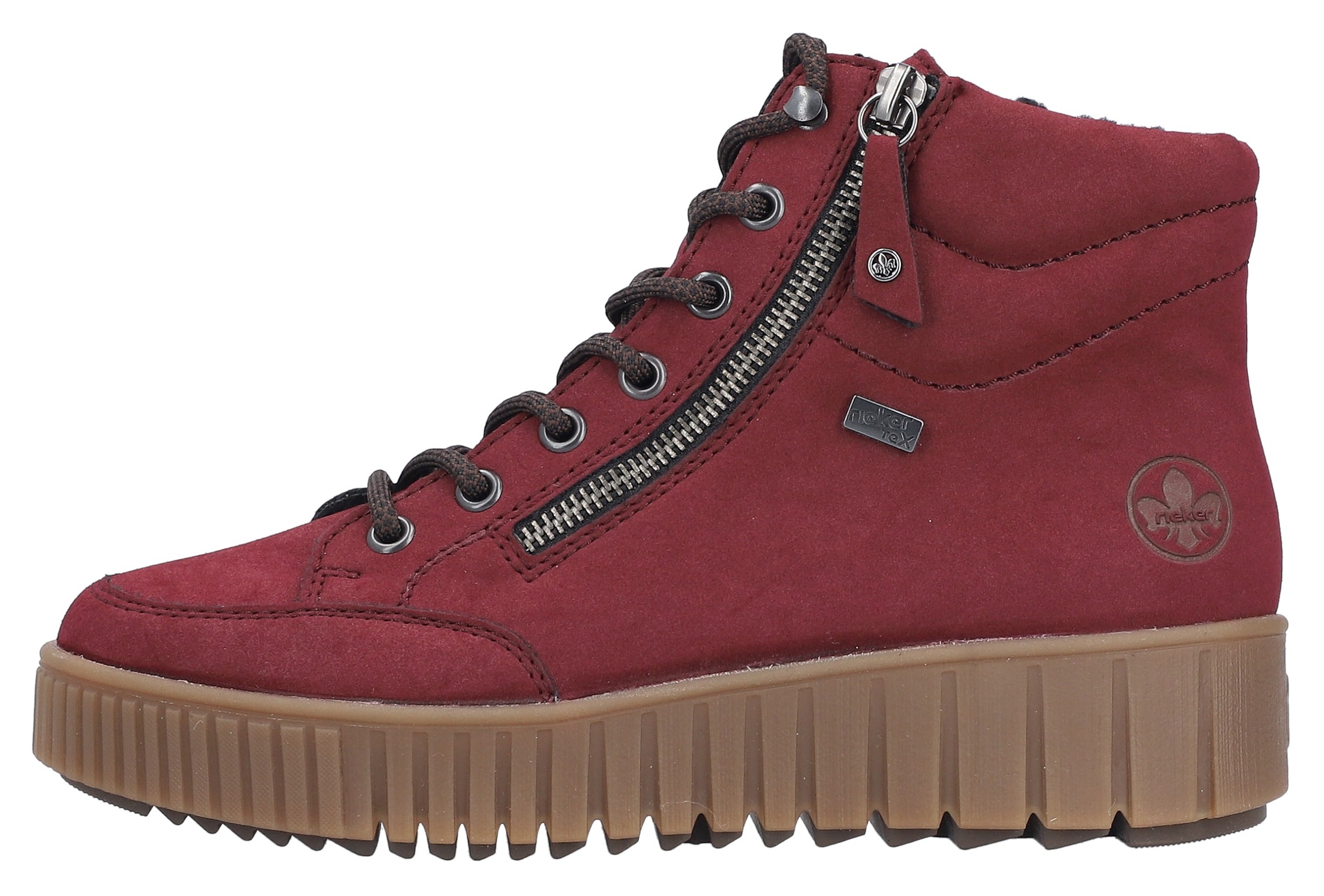 Rieker Winterboots, Plateaustiefelette, Schnürboots mit Warmfutter und TEX-Ausstattung