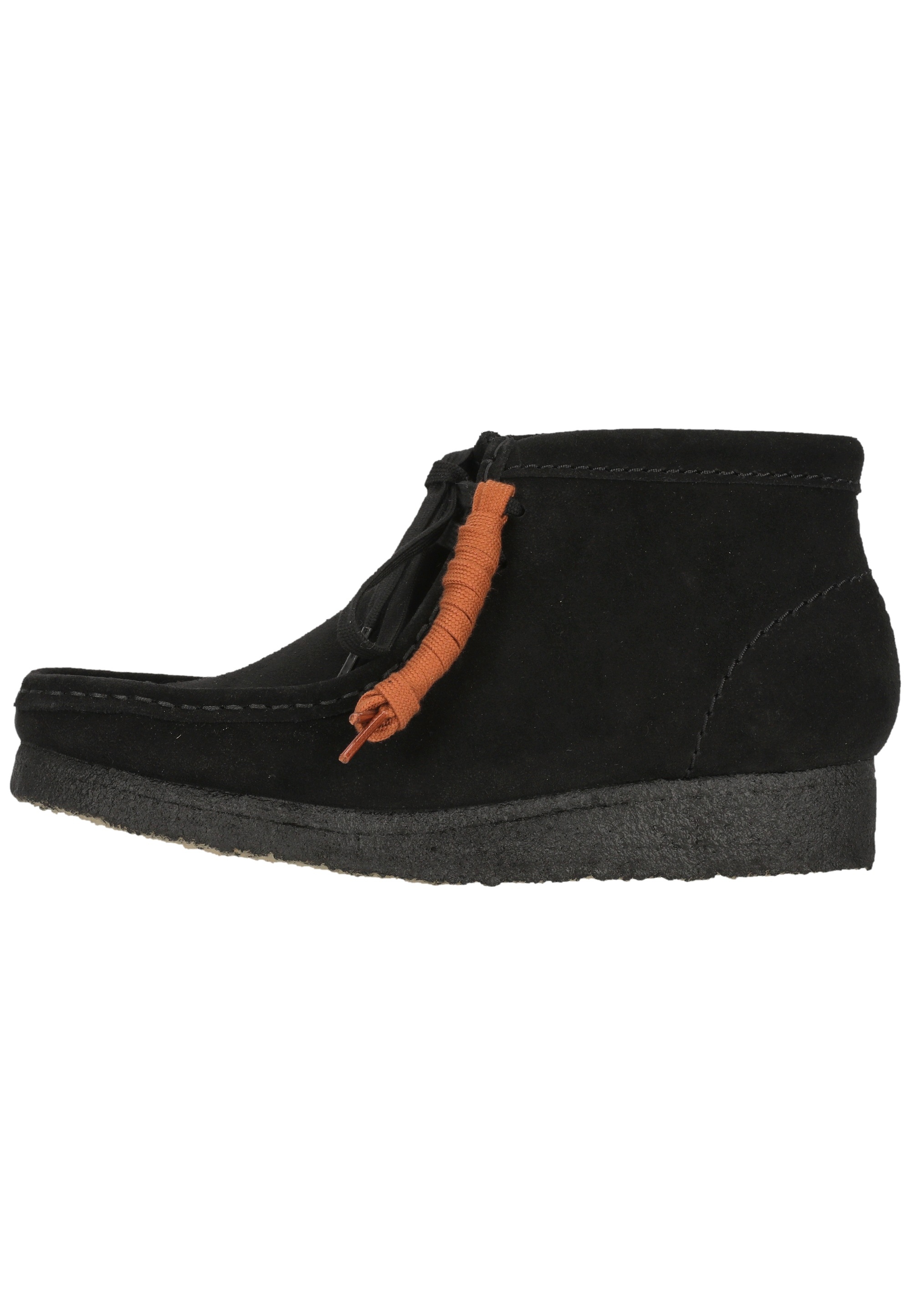 Clarks Schnürschuh »Wallabee Boot. Black Sde«  mit ikonischer Sohle