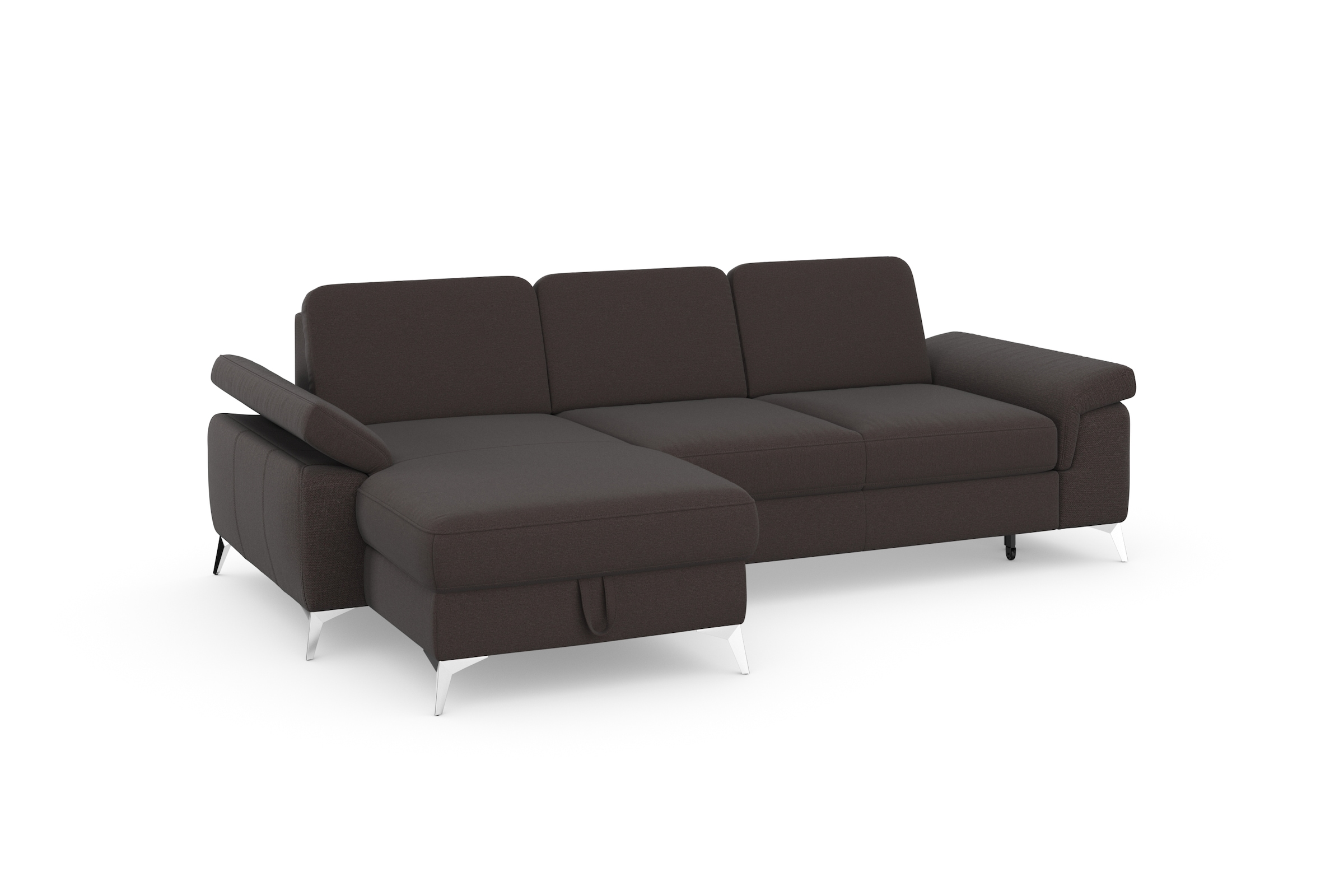 sit&more Ecksofa »Padua L-Form«, inklusive Sitztiefenverstellung, Armteilfunktion und Federkern