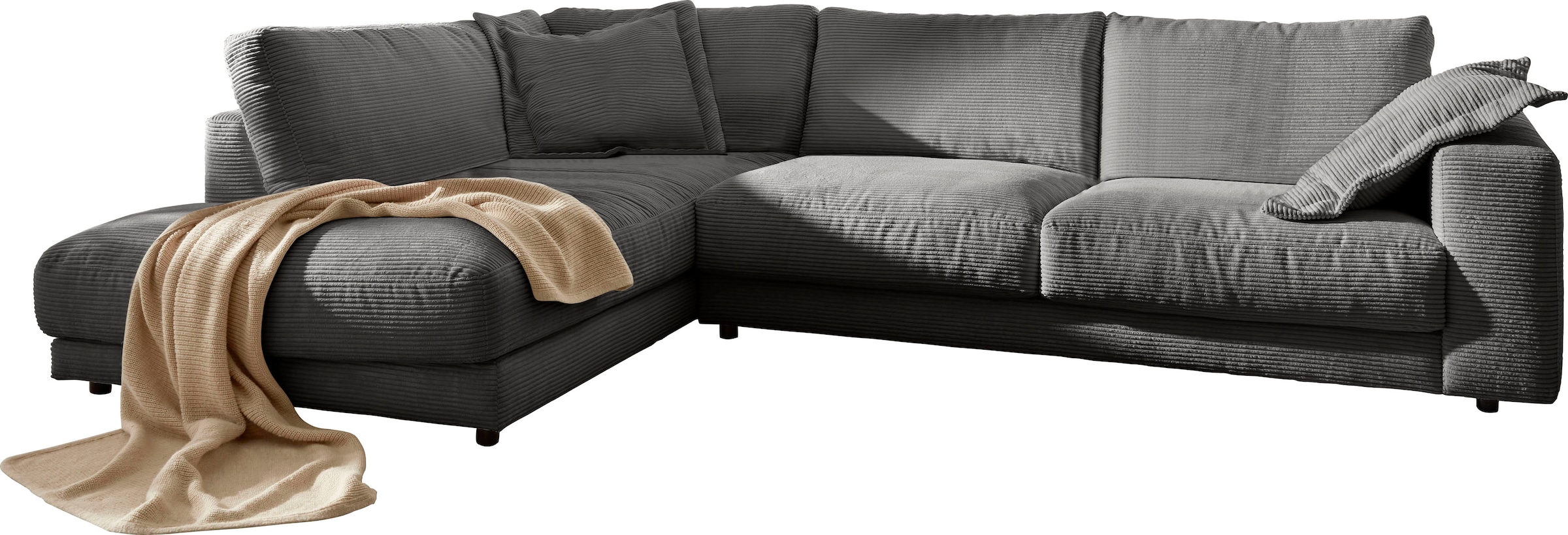 Home affaire Ecksofa "Enisa XXL B/T/H: 325/224/85 cm L-Form" Kuschelig, gem günstig online kaufen
