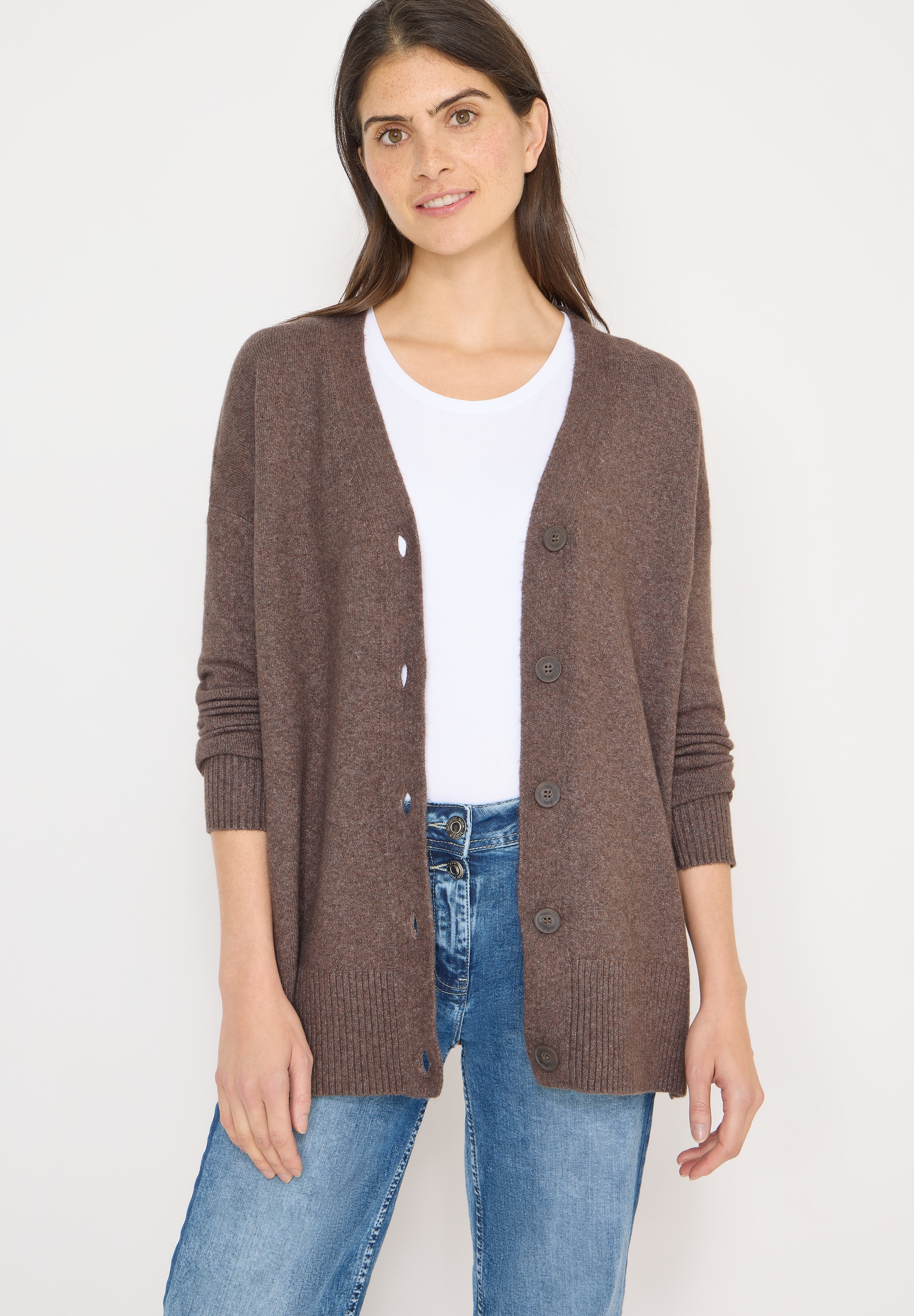 Cecil Cardigan mit Schlitz am Saum