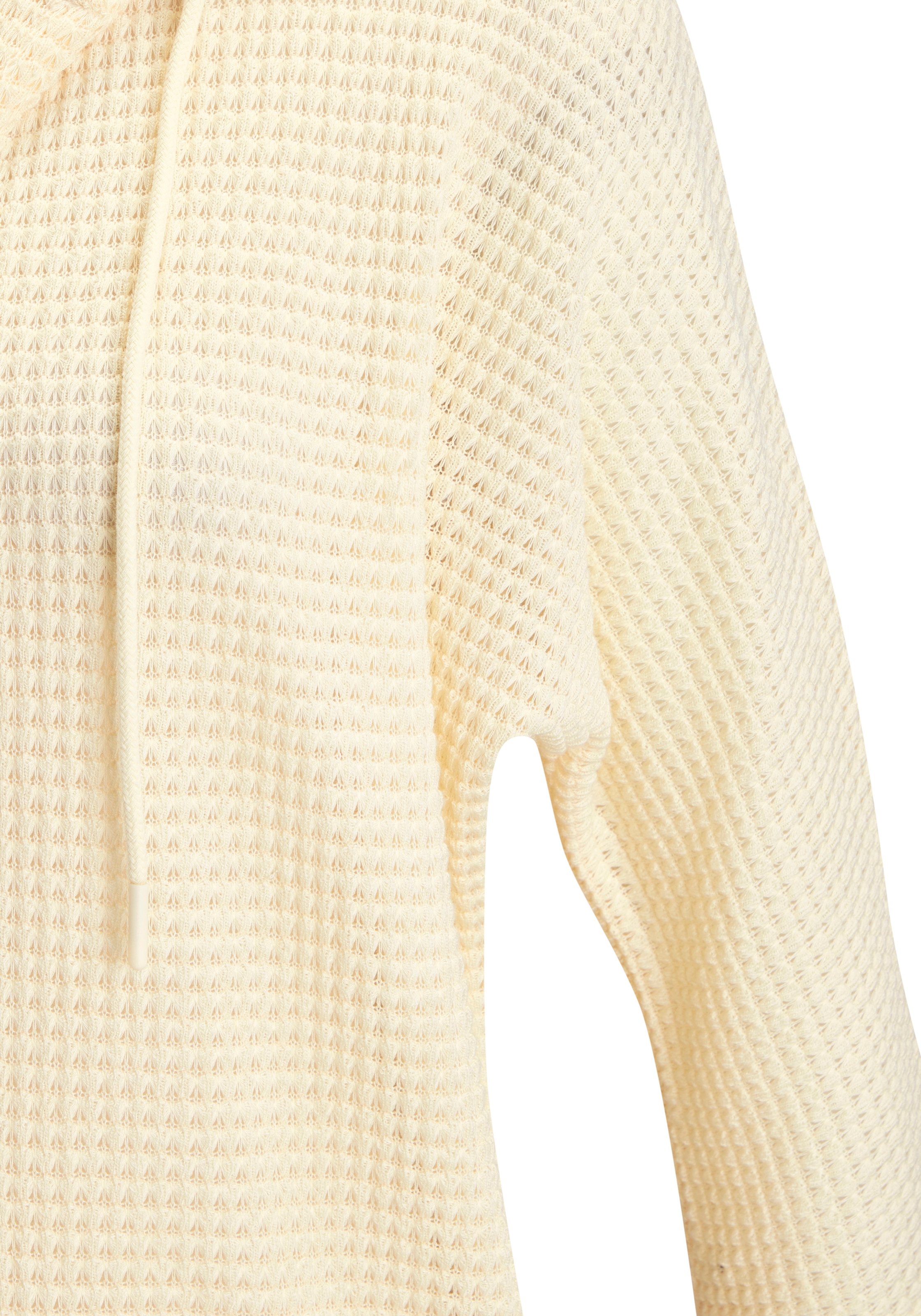 LASCANA Kapuzenshirt »aus sommerlichem Waffelstrick« Sommerhoody mit Knopfleiste