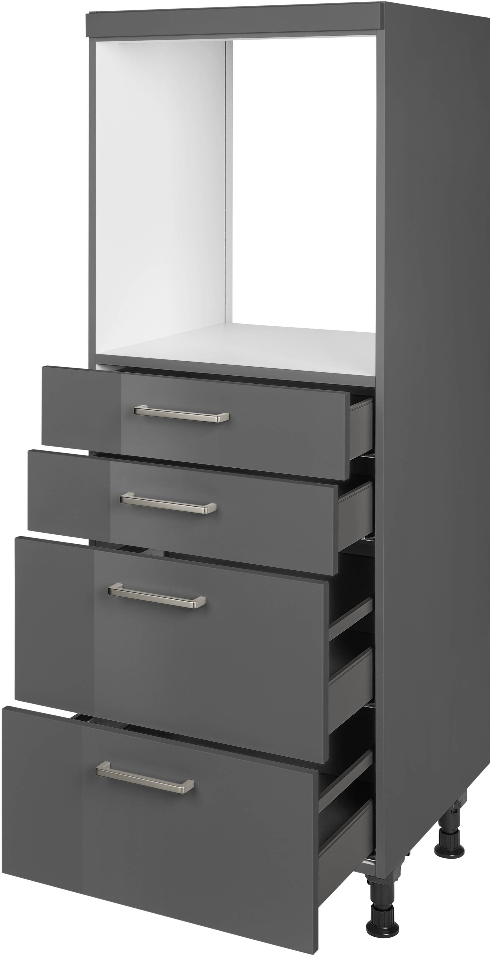 nobilia® Herdumbauschrank »"Flash", mit Schubkästen und Auszügen,«, vormontiert, Breite/Höhe: 60/167,8 cm