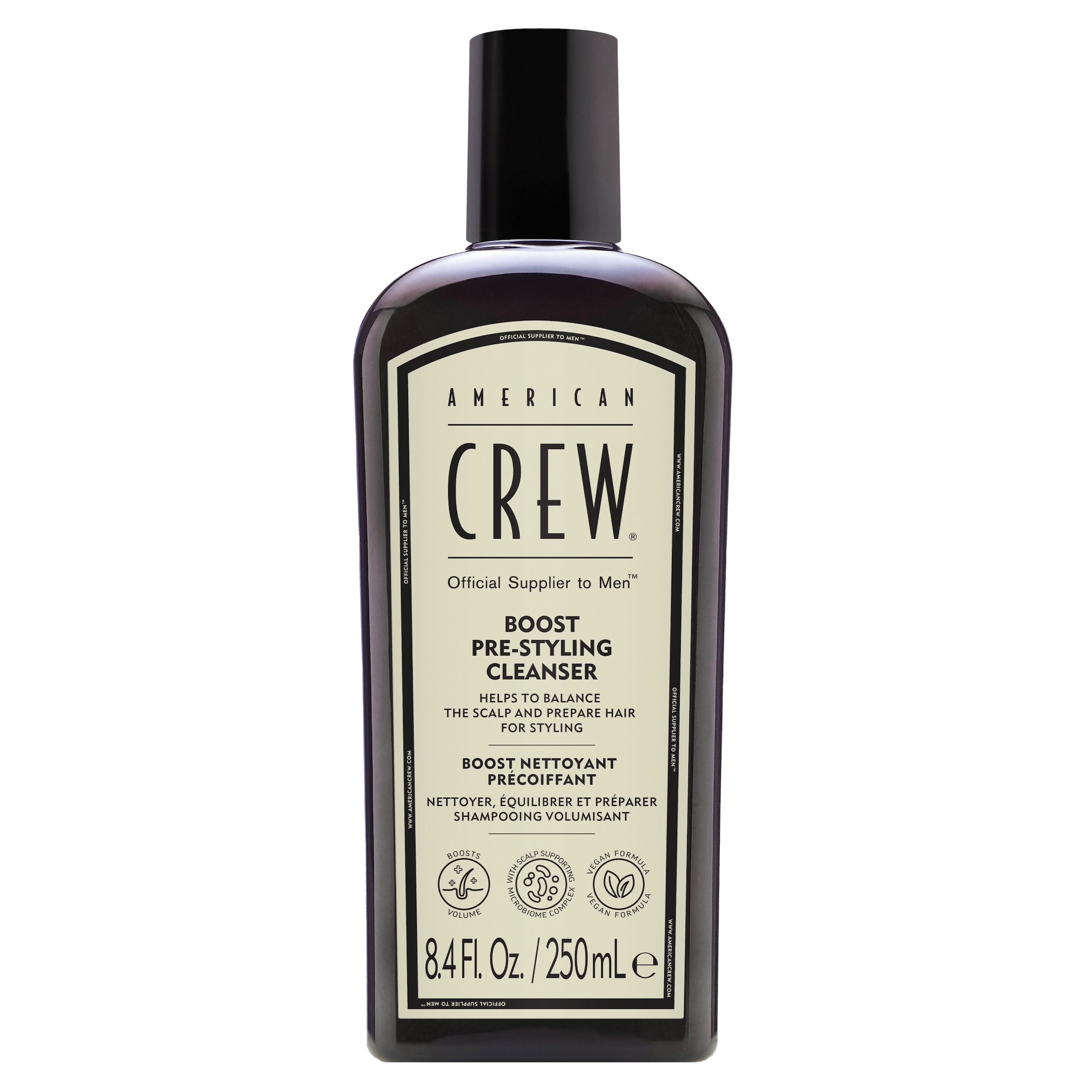 AMERICAN CREW Haarshampoo "Boost Pre-Styling Cleanser Shampoo 250ml", 250ml, transparent, Haarpflegemittel, ideal für feines, dünnes & kraftloses Haar