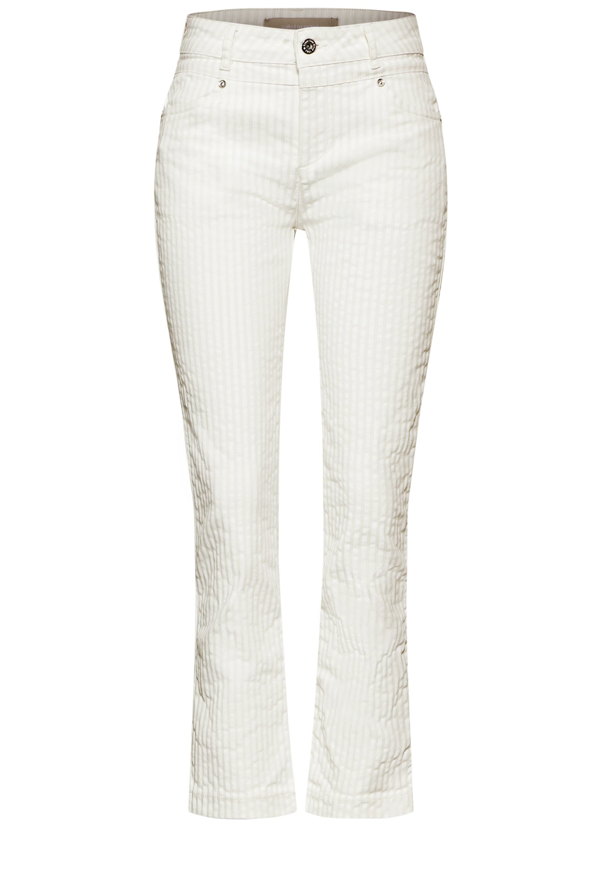 STREET ONE Stoffhose »Yulius Straight«, Sommerhose mit Streifen