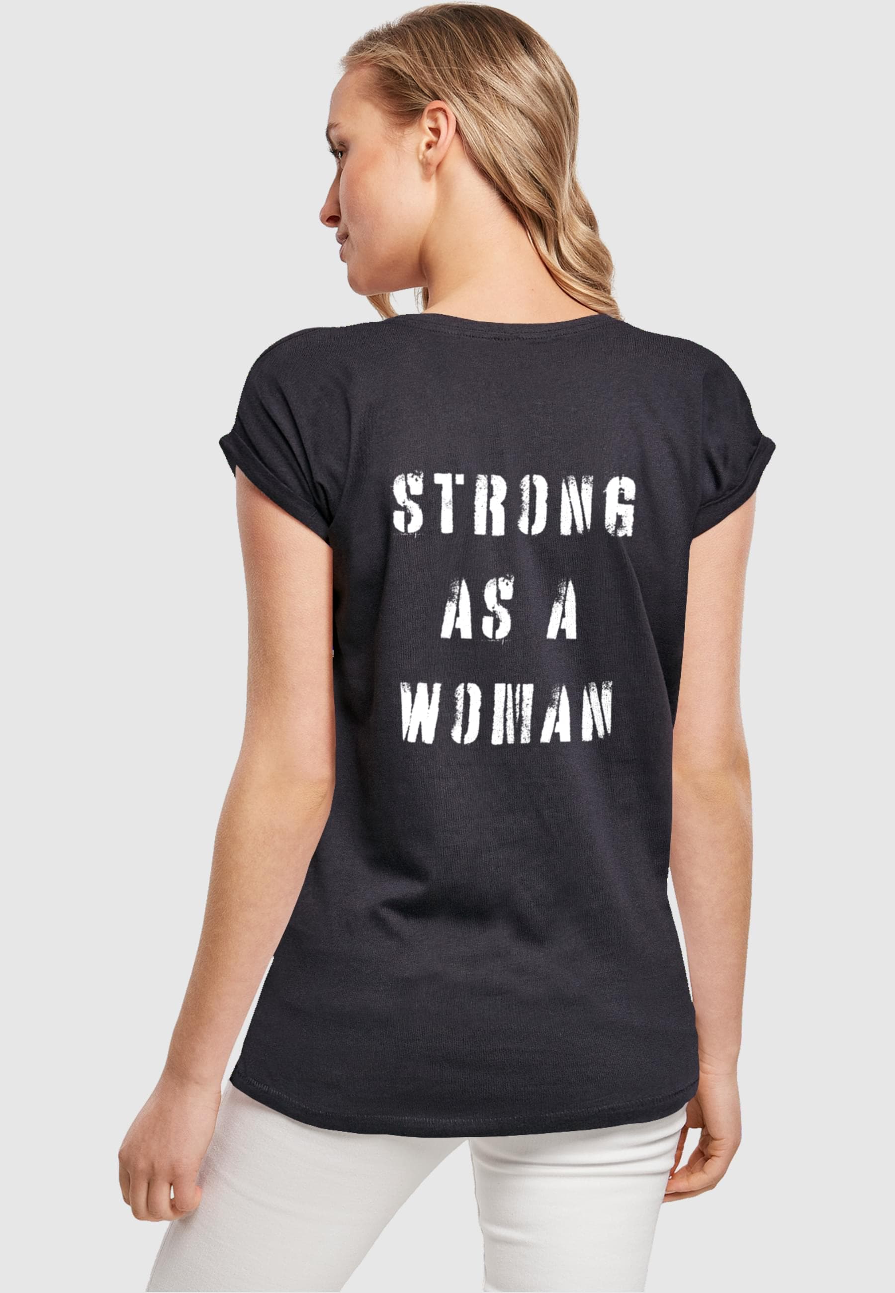 Tee«, Woman As Ladies Shoulder Strong »Damen (1 Extended tlg.) Merchcode A T-Shirt | BAUR WD bestellen - online