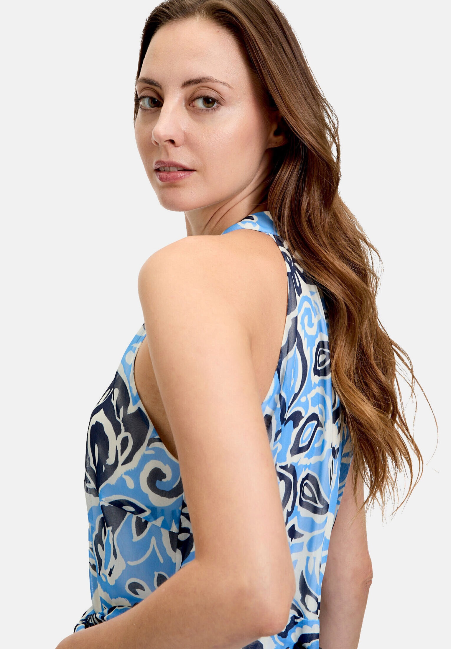 Betty&Co Chiffonkleid »Damen ohne Arm« Ohne Tasche Nahtführung