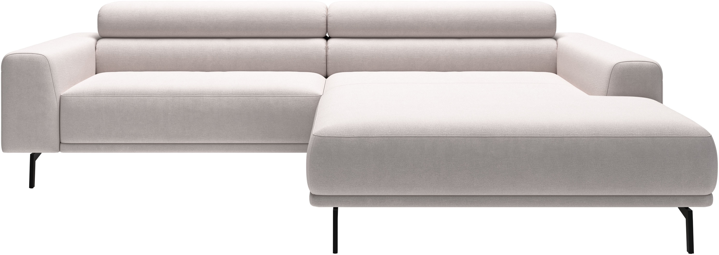 SCHÖNER WOHNEN-Kollektion 1100000002199 "Tossa, Modernes Design trifft smarte Funktione, Breite 258 cm" Motorischer Sitzvorzug, Kopfteil-Funktion & Saugroboter-Höhe