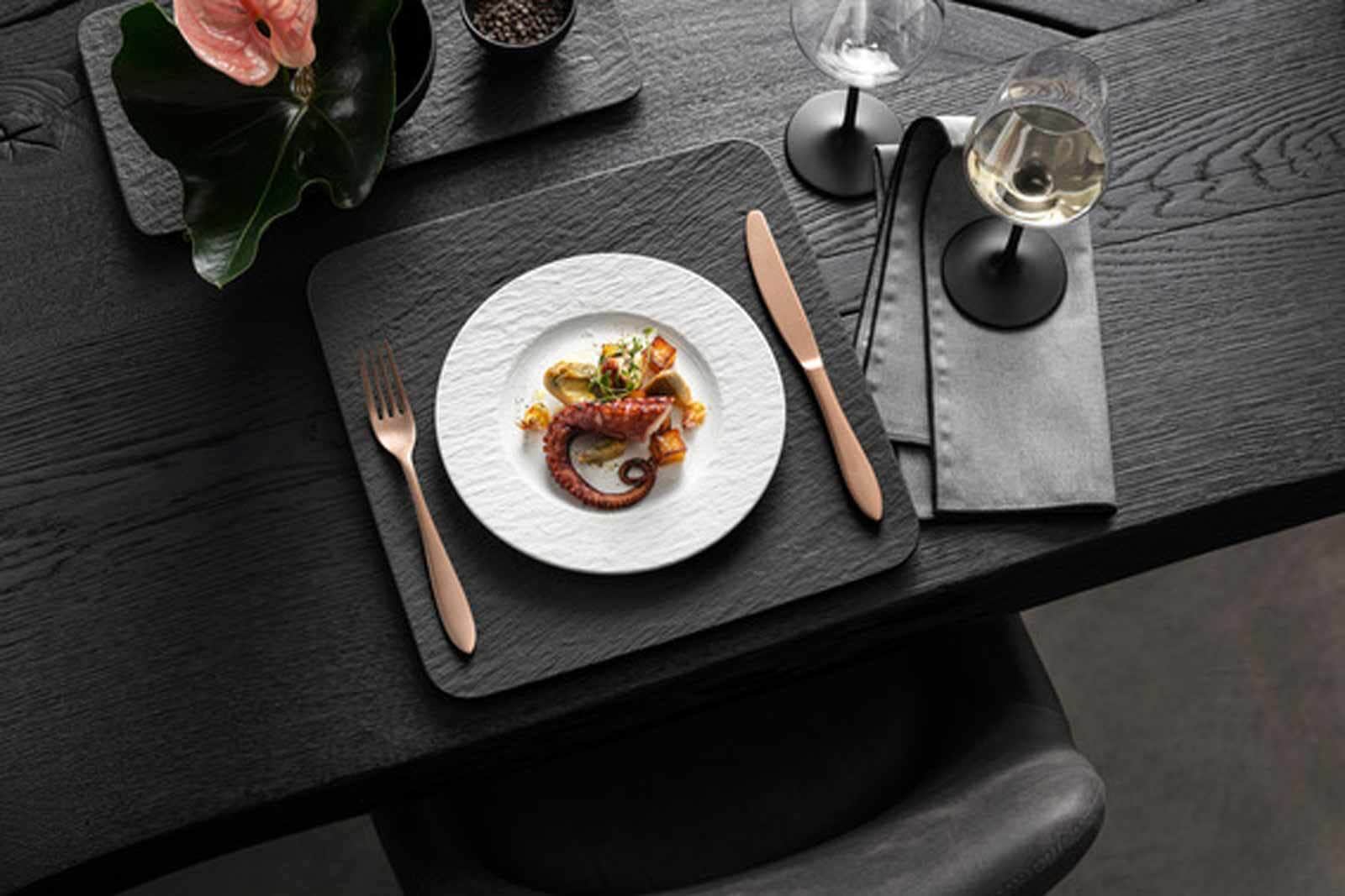 Villeroy & Boch Servierplatte »Servierplatten Manufacture Rock 2er Set schwarz«