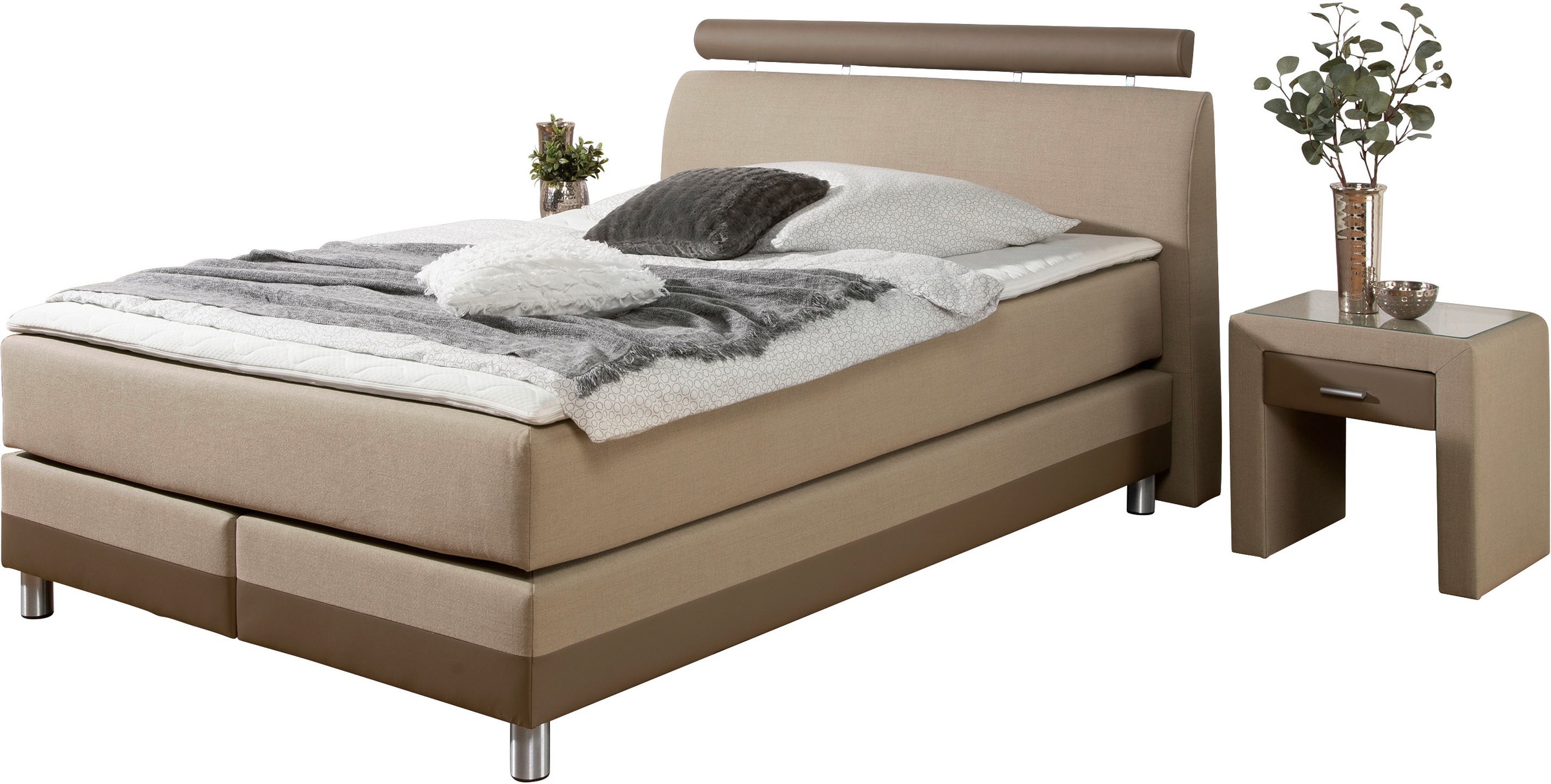 Home affaire Boxspringbett "Rocklin" in H2, H3 oder H4 erhältlich günstig online kaufen