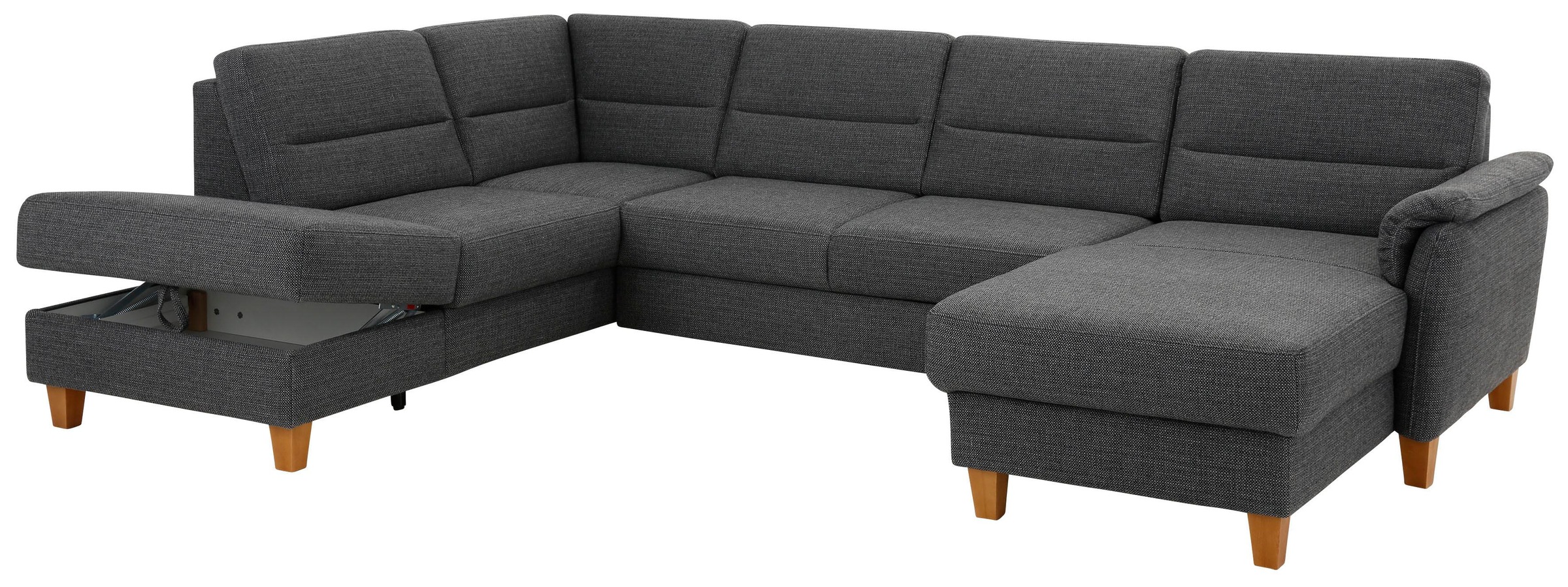 Home affaire Wohnlandschaft »Palmera U-Form«, Federkern, wahlweise mit Bettfunktion und mit/ohne Stauraum