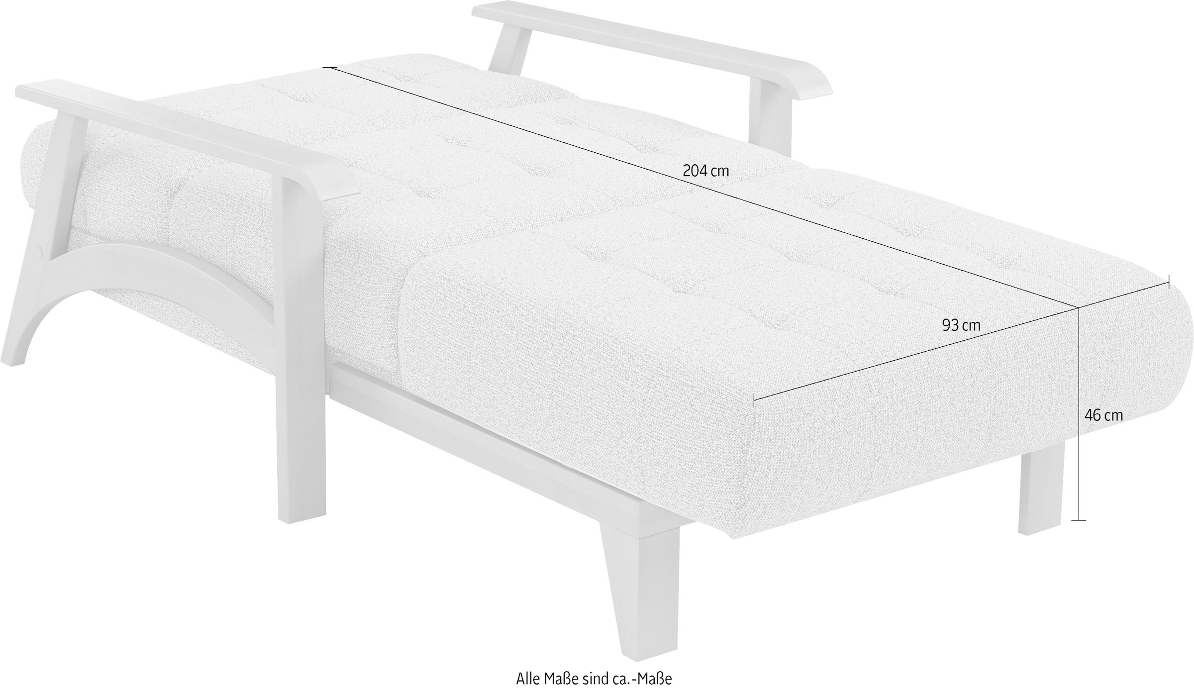 sit&more Recamiere »Billund«, Armlehnen aus Buchenholz in natur, verschiedene Bezüge und Farben