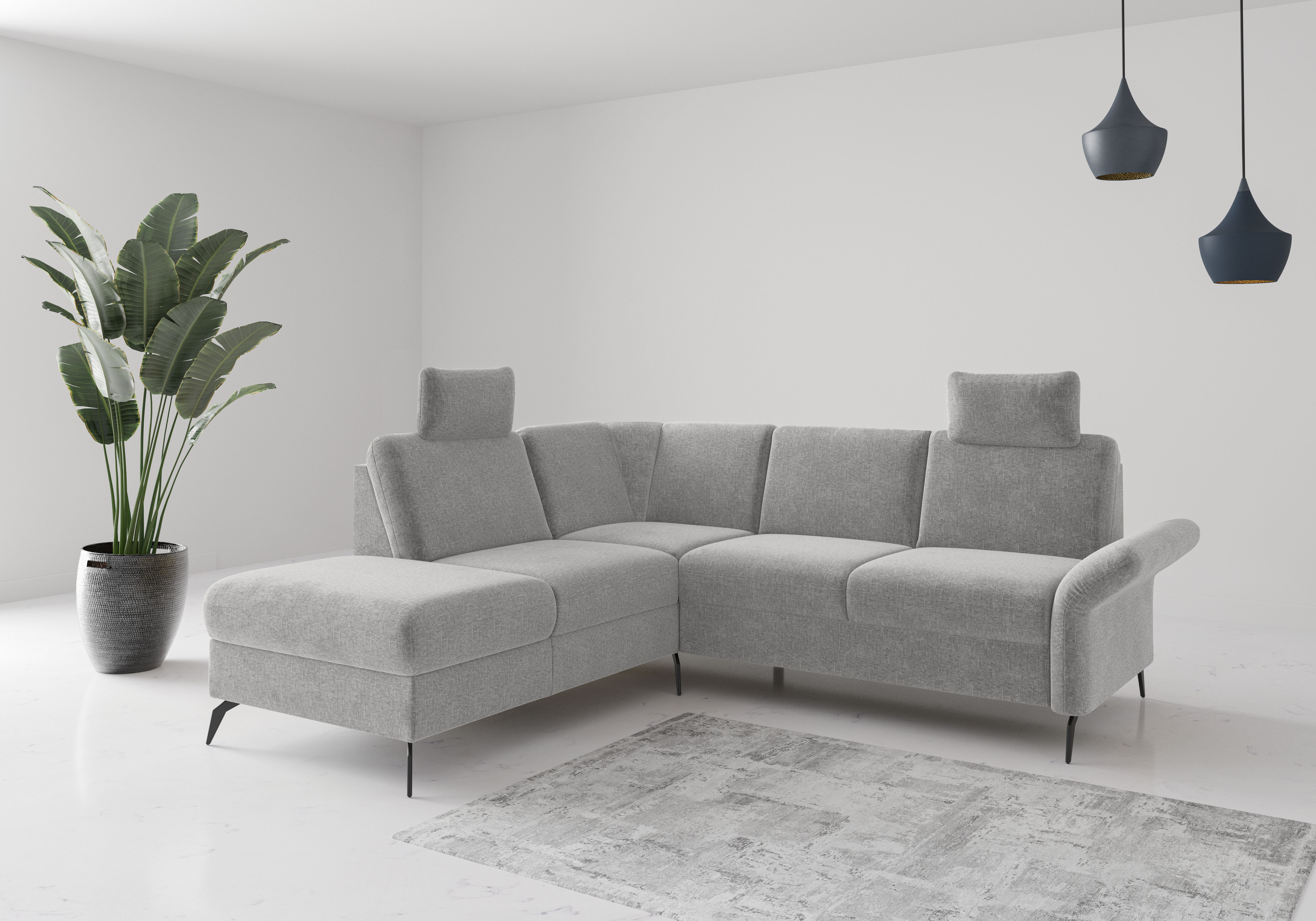 OTTO home Ecksofa "Rochelle" wahlweise mit Schlaffunktion, Bettkasten und Armteilverstellung