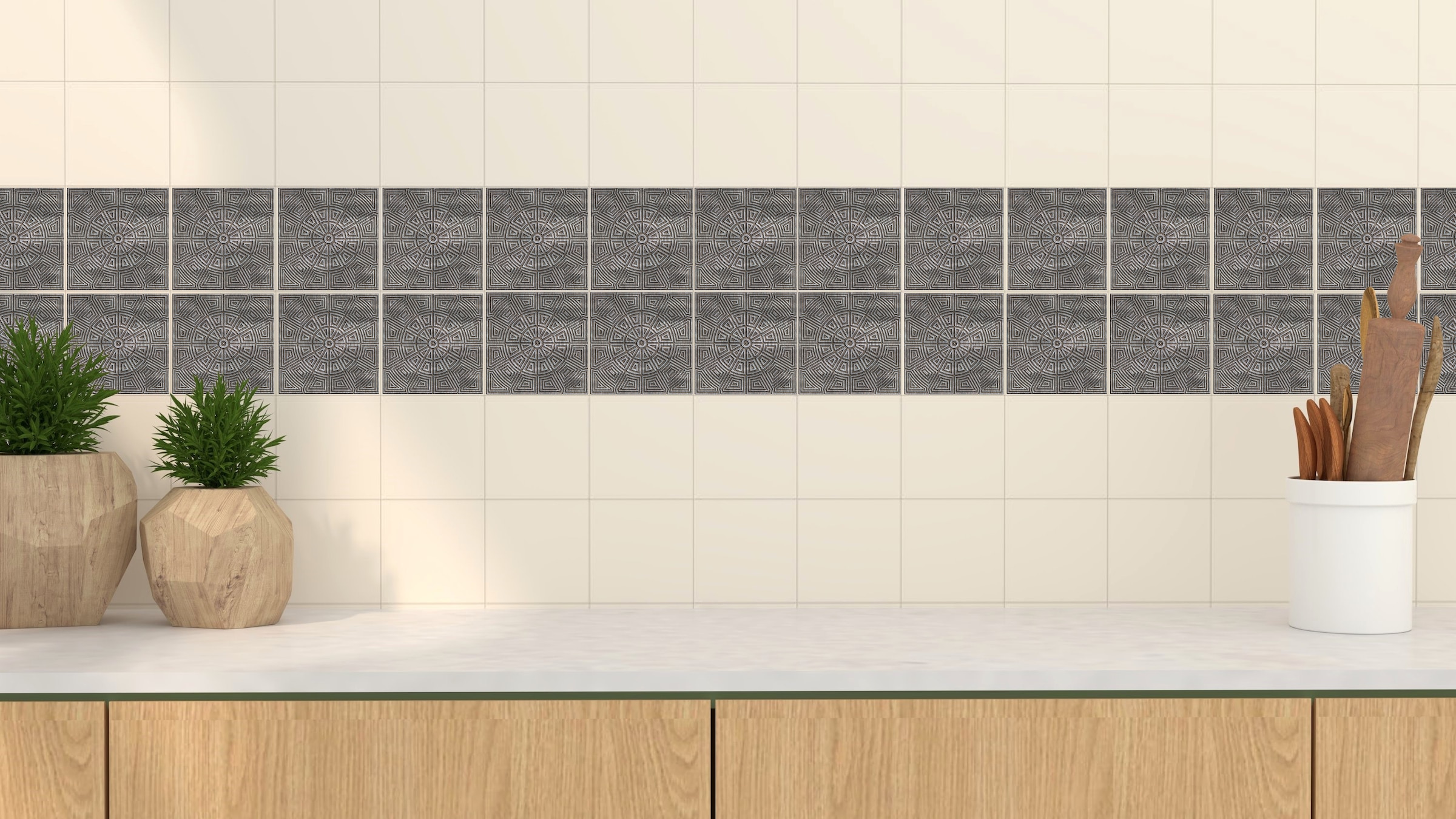 queence Fliesenaufkleber »Muster« Stickerfliesen, selbstklebend, Sticker, 12er Set