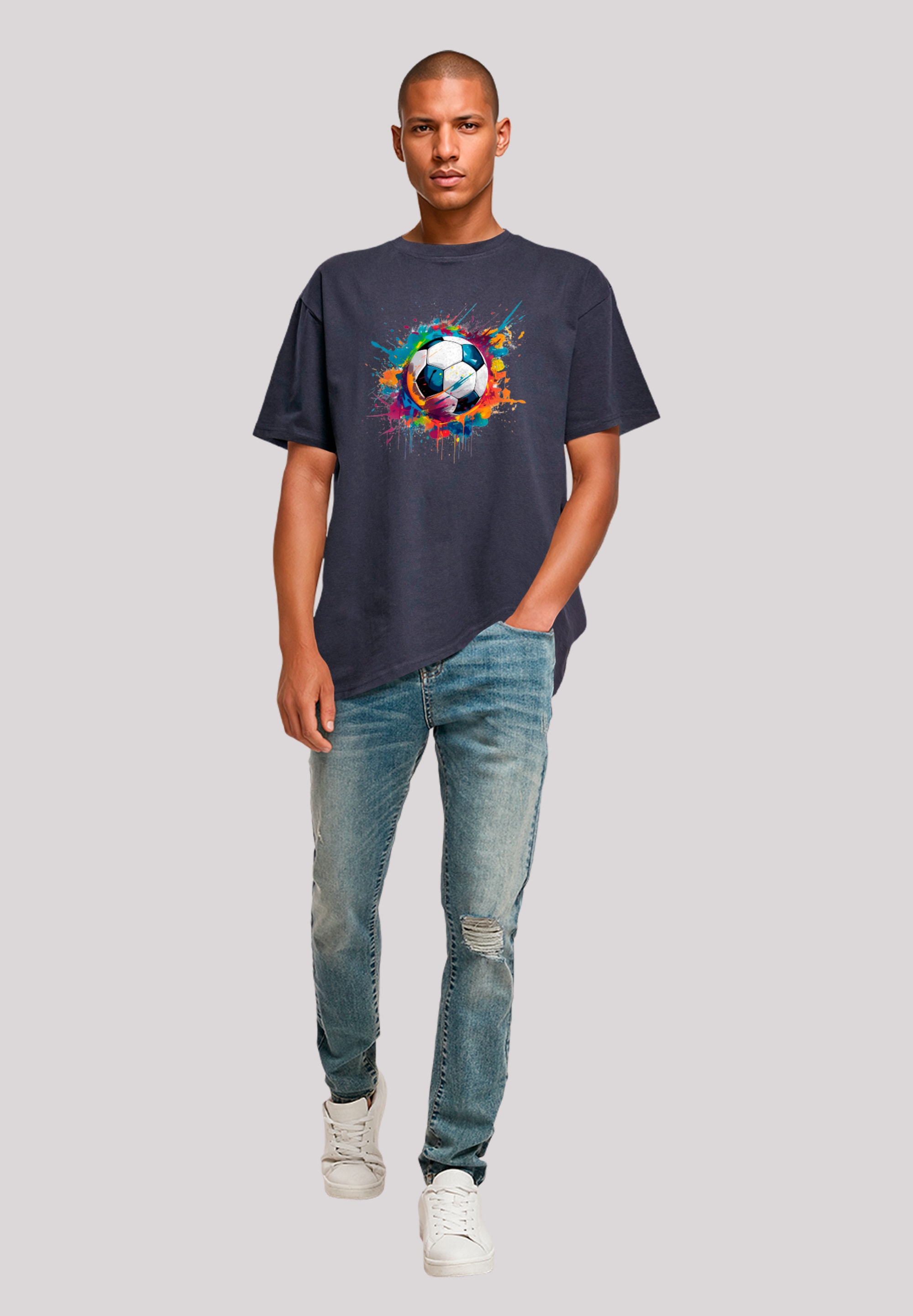 F4NT4STIC T-Shirt »Bunte Fußball Grafik«, Premium Qualität