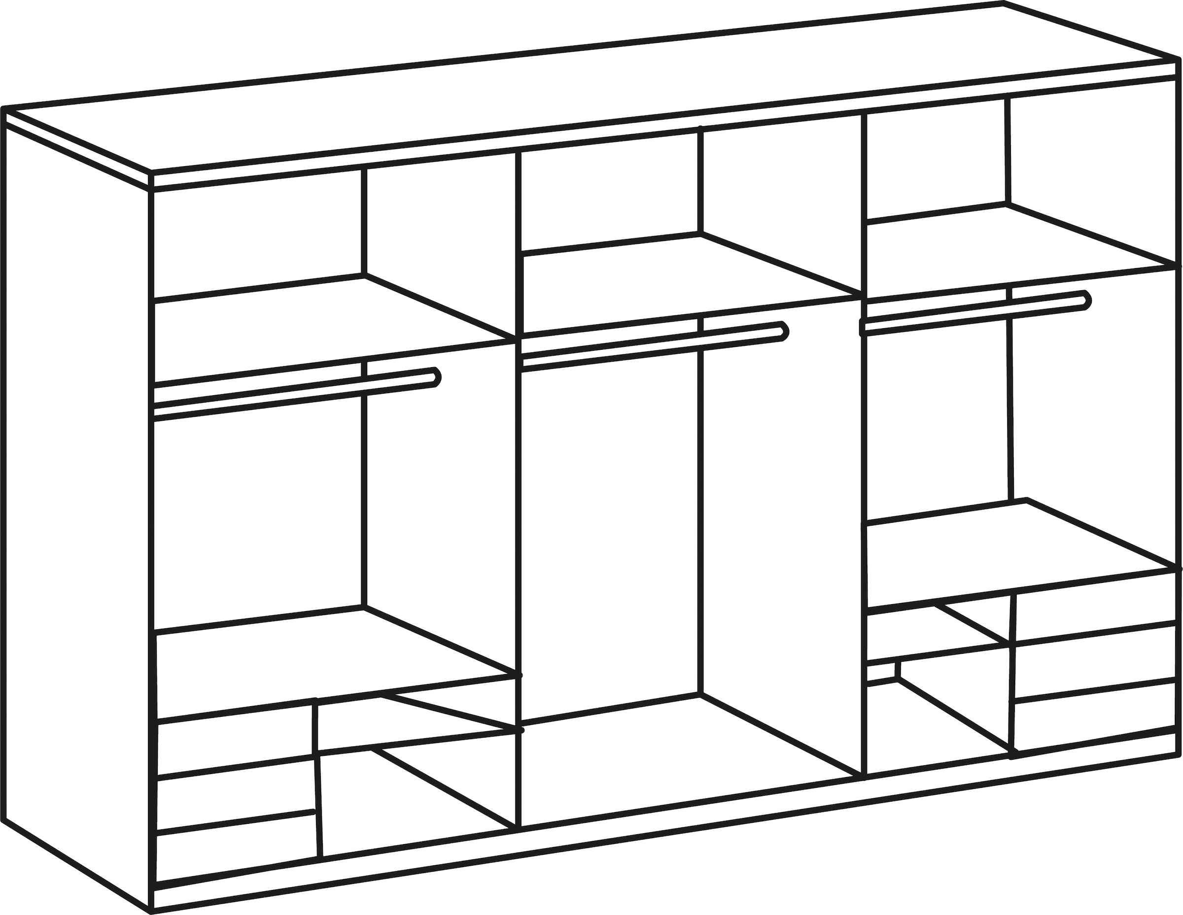 Wimex Schwebetürenschrank "Level by fresh to go", mit Glastüren und Synchro günstig online kaufen