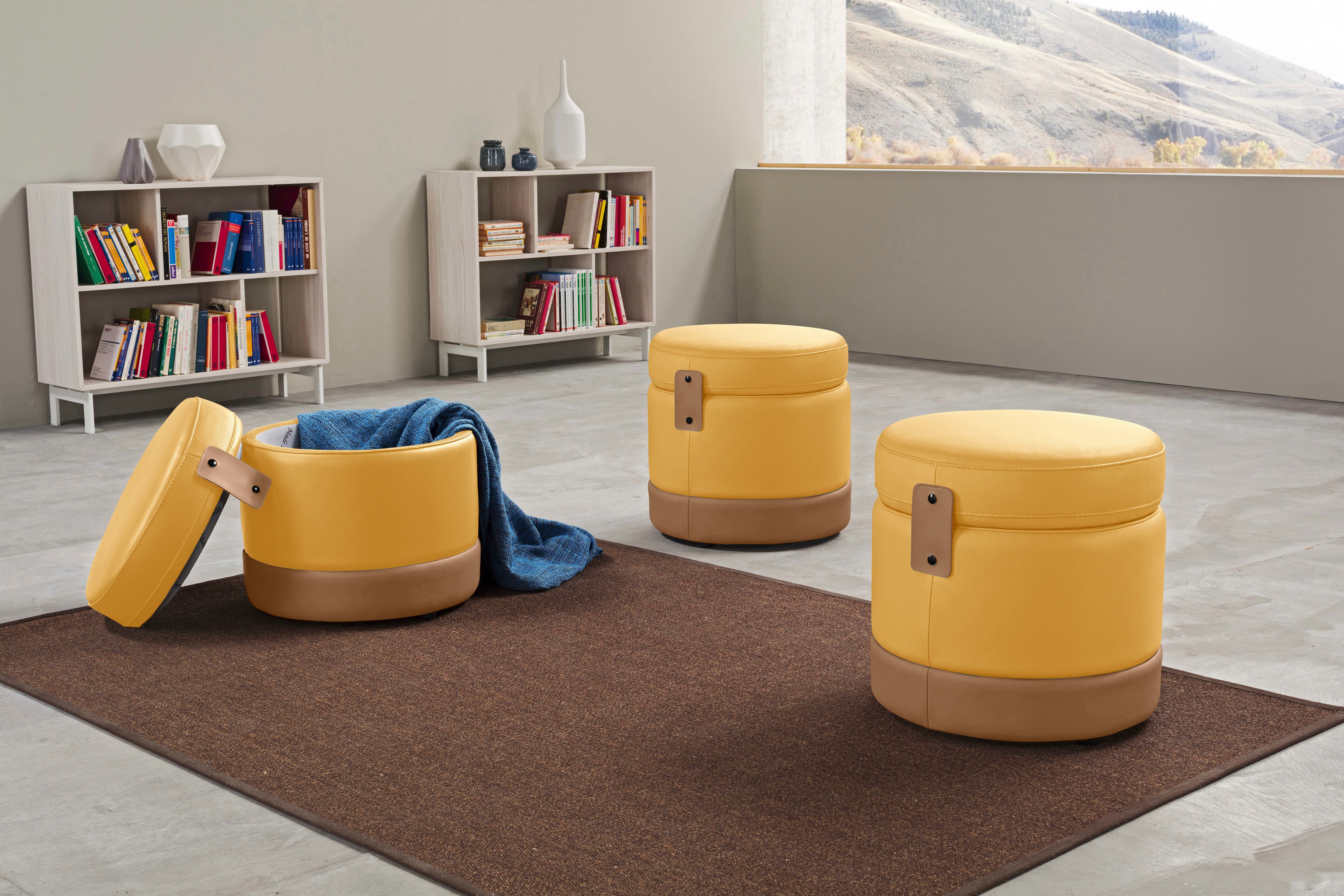 Egoitaliano Hocker "Tonder, Designhocker als Blickfang mit tollen Details, B/T 50/50cm" inkl. praktischem Stauraum als funktionale Stauraummöglichkeit