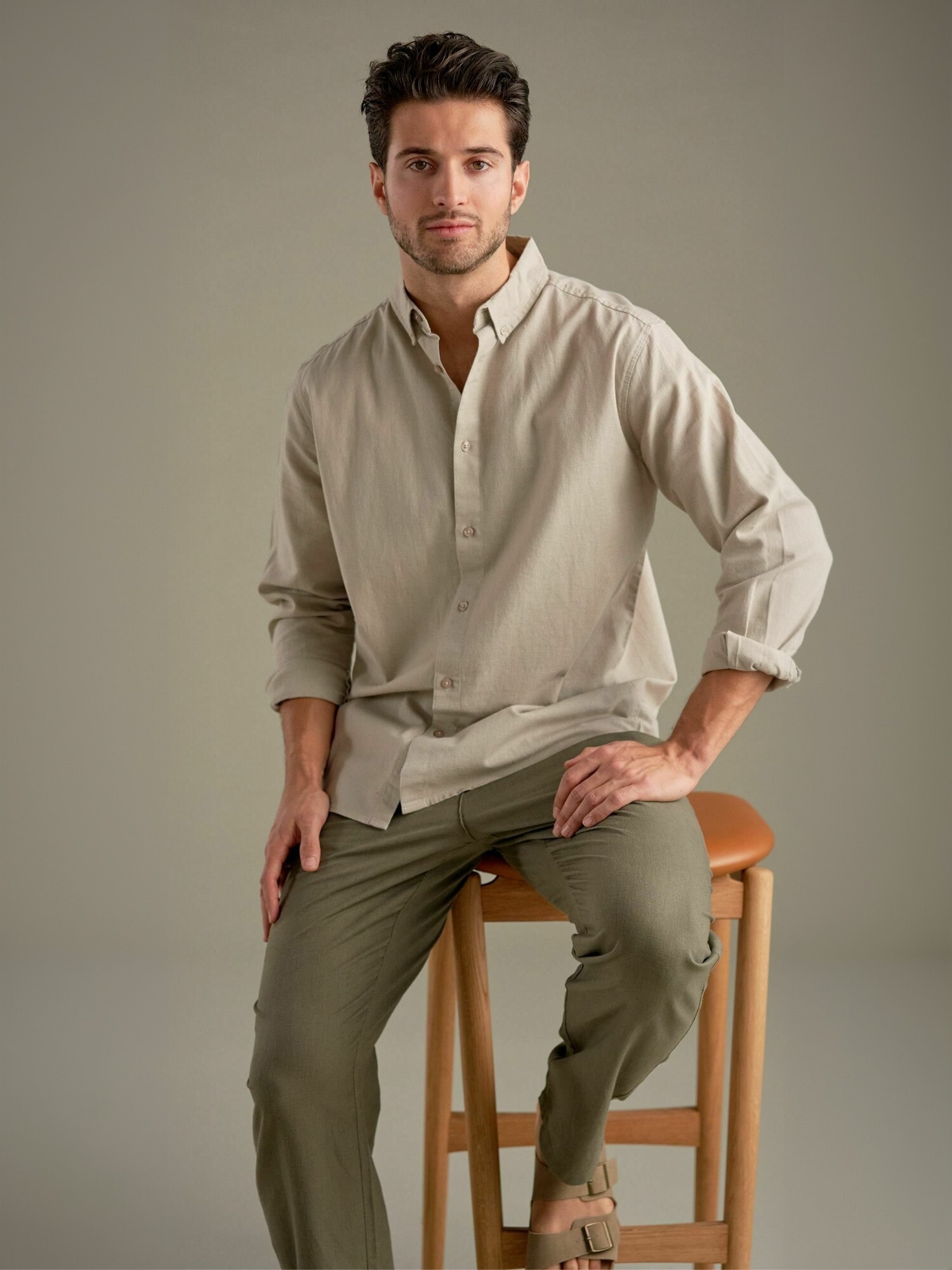 TeeShoppen Langarmhemd »TEESHOPPEN Shirt Linen Blend«