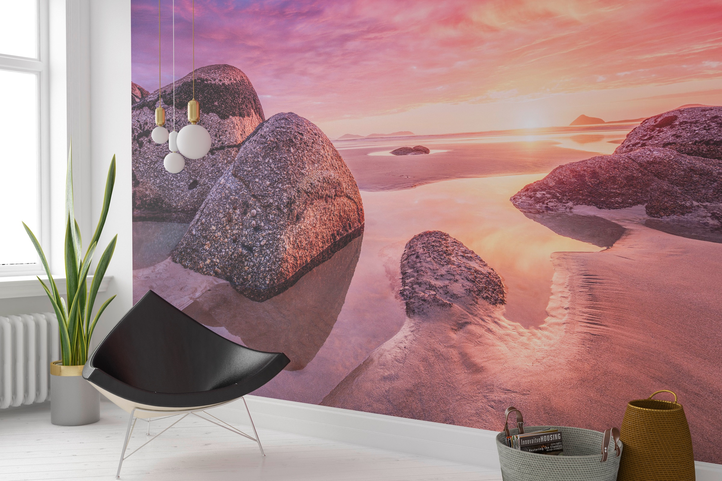 Komar Fototapete "Vlies Fototapete - Sunset Bay - Größe 368 x 248 cm" Motiv bedruckt glatt