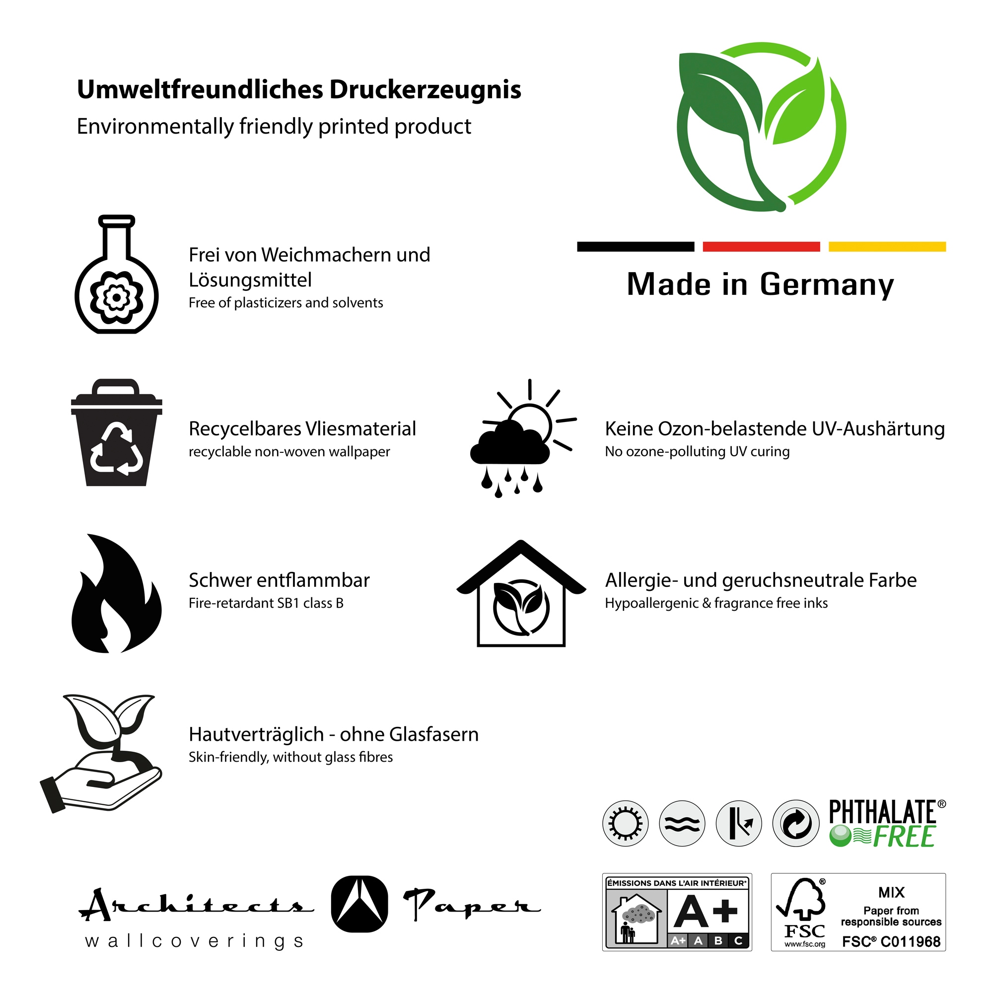 Architects Paper Vliestapete »Jungle Chic« Flechtoptik | Motiv | gemustert glatt Tapete Holzoptik Tapeten Wohnzimmer Schlafzimmer Küche Flur Design