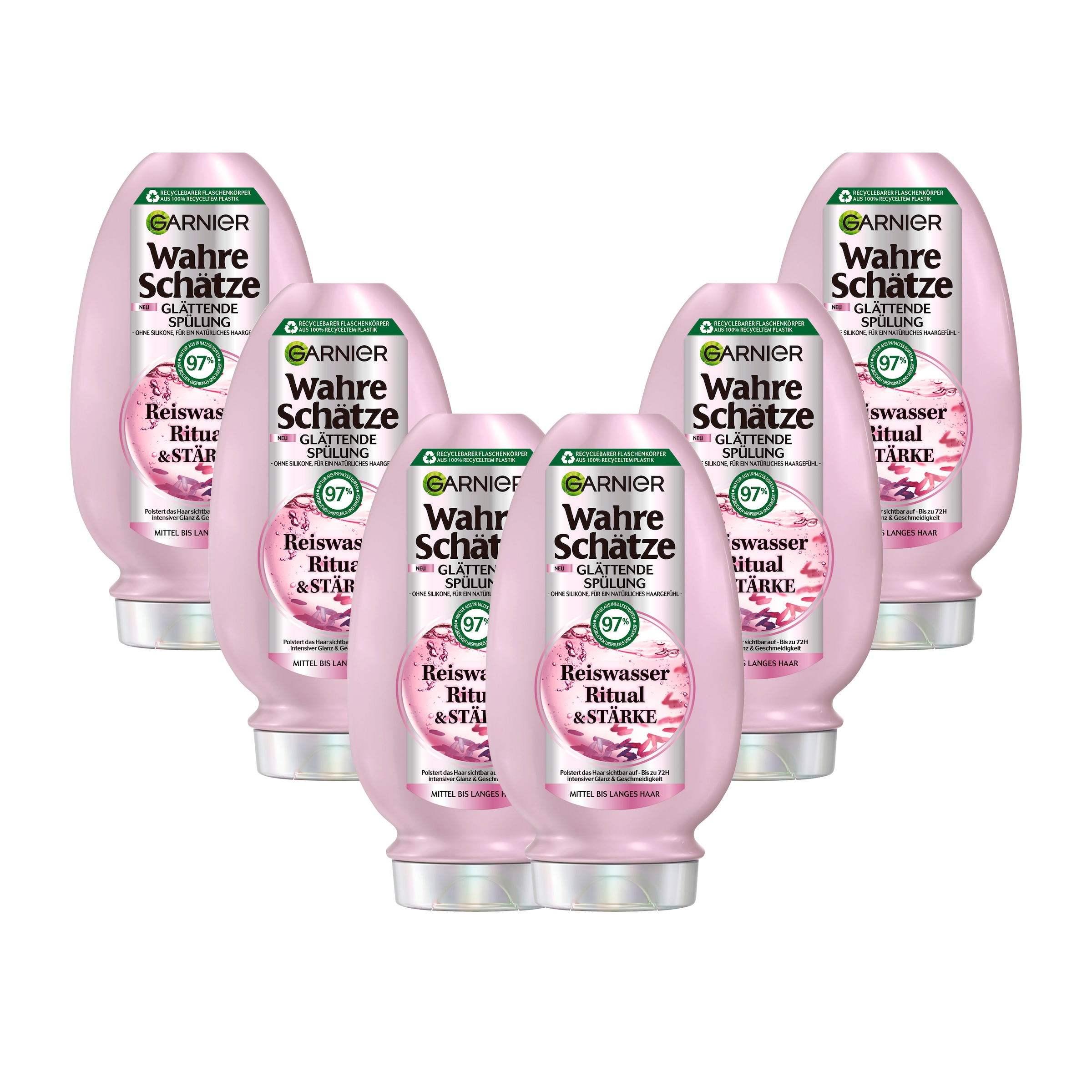GARNIER Haarspülung "WAHRE SCHÄTZE REISWASSER RITUAL SPÜLUNG" mit Reiswasser und Stärke, ohne Silikone, vegane Haarspülung