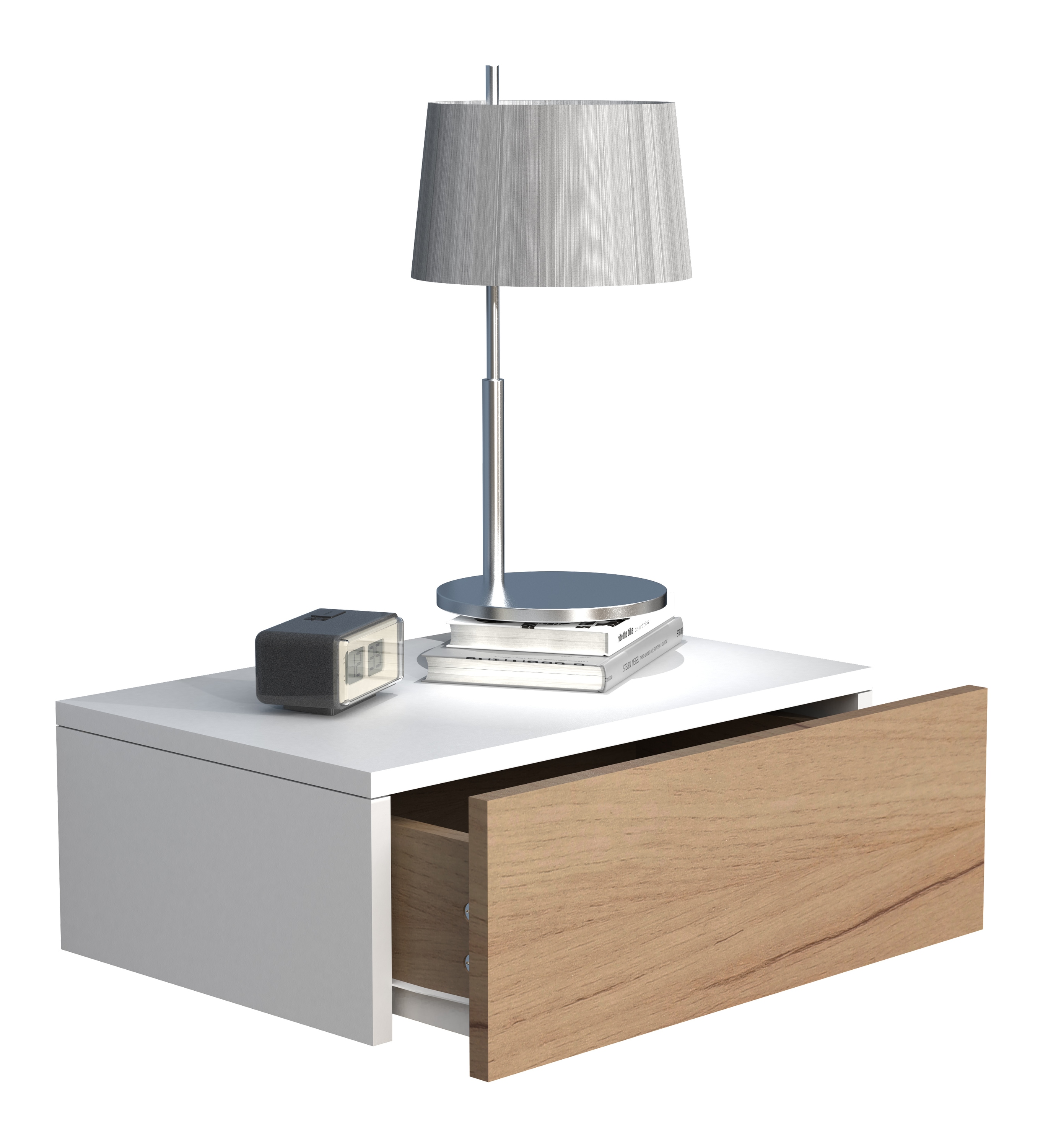 VCM Nachttisch "Holz Wandschublade Wand Hänge Nachttisch Usal M45" 1 Stk. tlg.