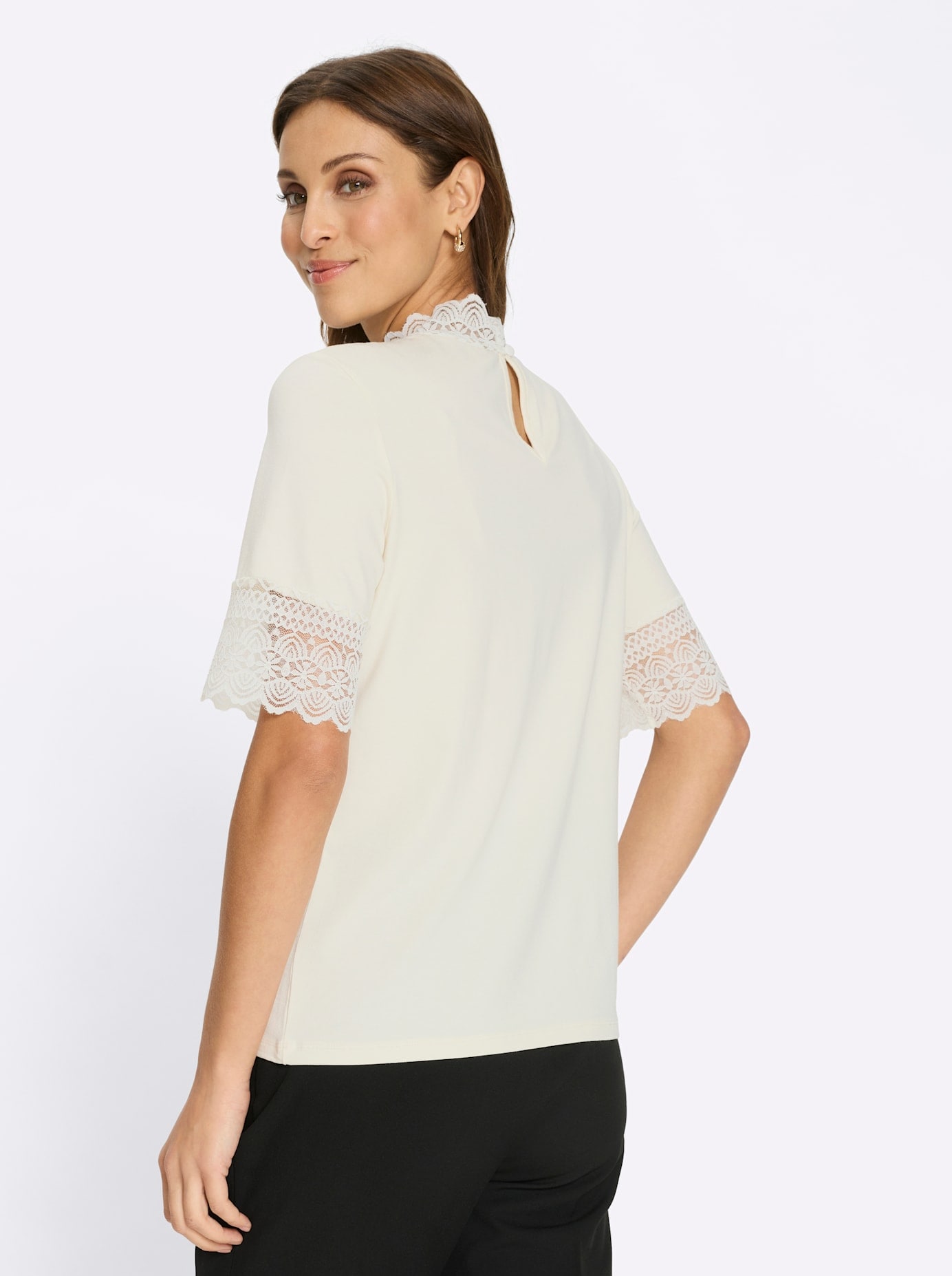 Lady Stehkragenshirt »Spitzen-Shirt« 1 tlg.