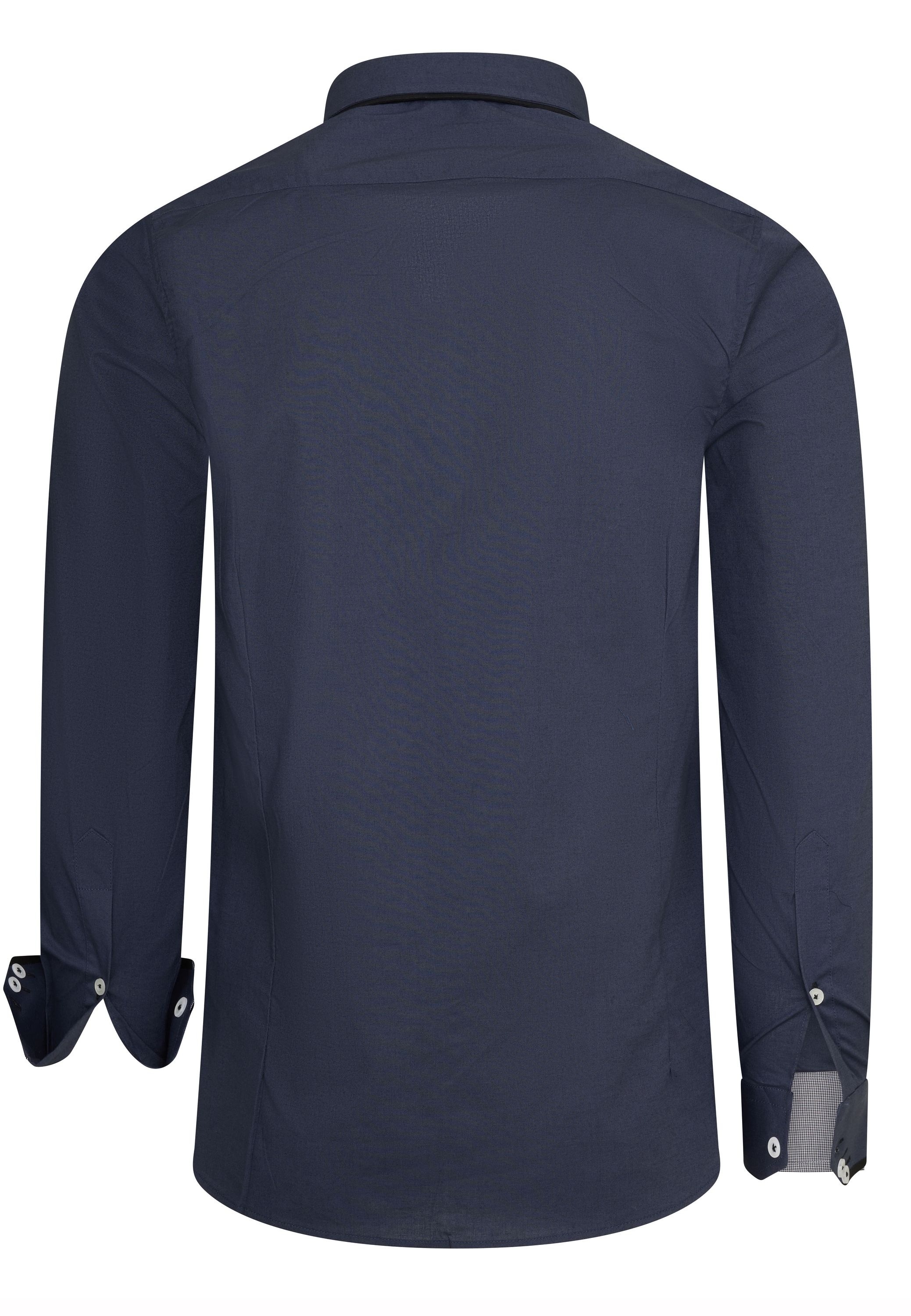 Rusty Neal Langarmhemd mit aufwendigen Knopf-Design günstig online kaufen