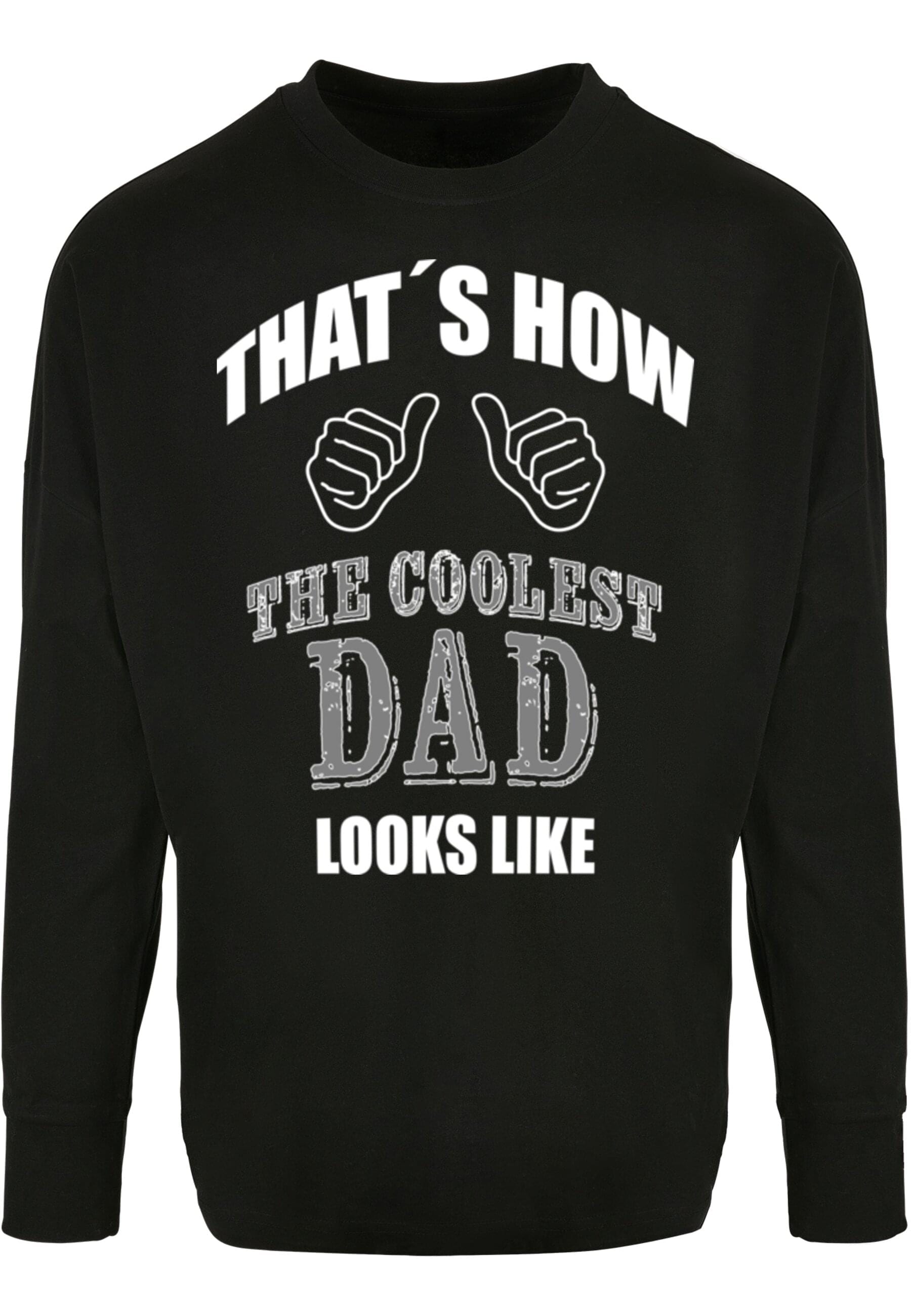 Merchcode Longsleeve »Merchcode Herren Coolest Dad Oversized Cut On Sleeve Longsleeve«, (1 tlg.)