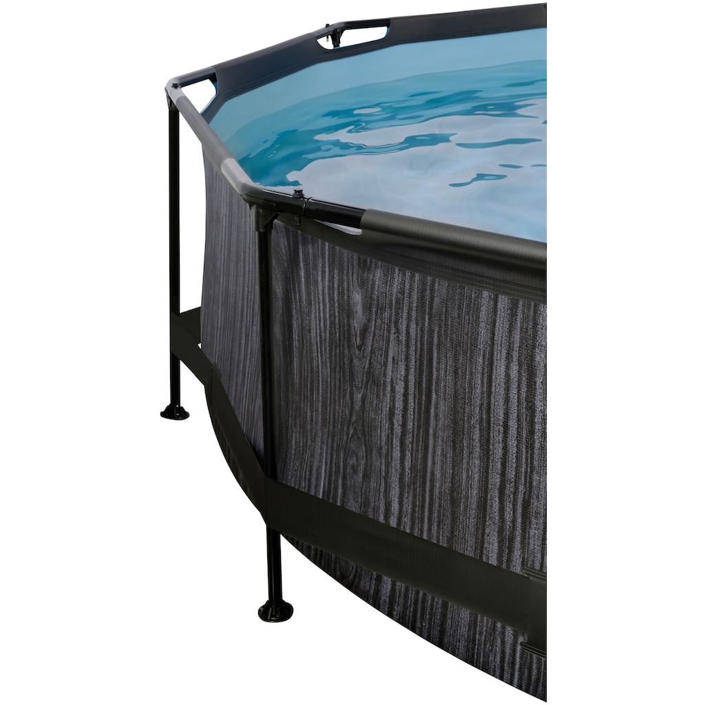 EXIT Framepool »Black Wood Pool ø360x76cm«