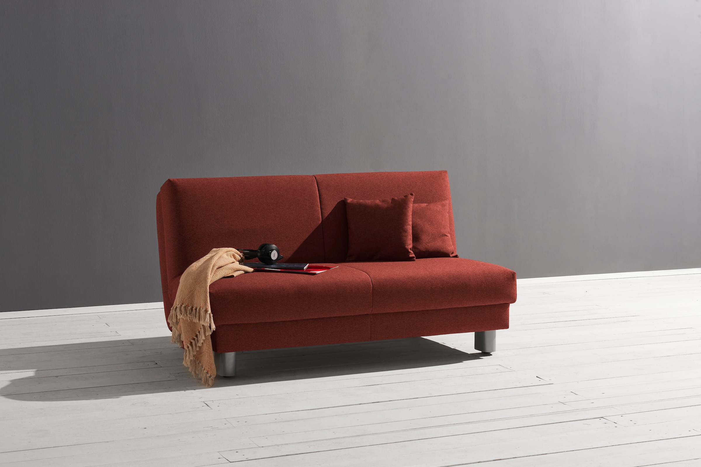 ell + ell Schlafsofa »Enny«, Liegefläche Breite 155 cm, Liegehöhe 45 cm, Füße alufarben
