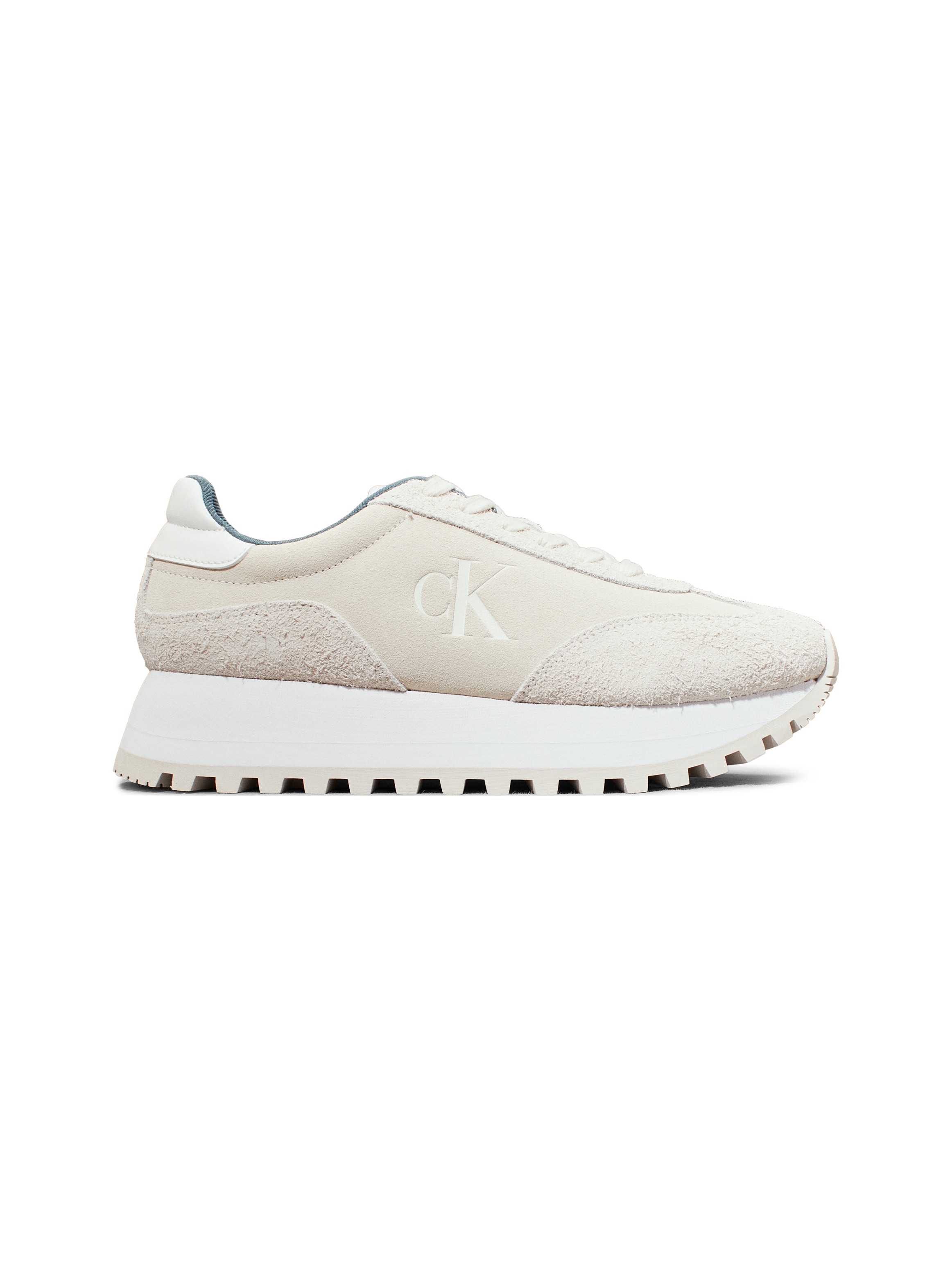 Calvin Klein Jeans Plateausneaker »RUNNER LACEUP ML SUEDE«, Freitzeitschuh, Schnürschuh, Halbschuh mit seitlichem CK-Logo