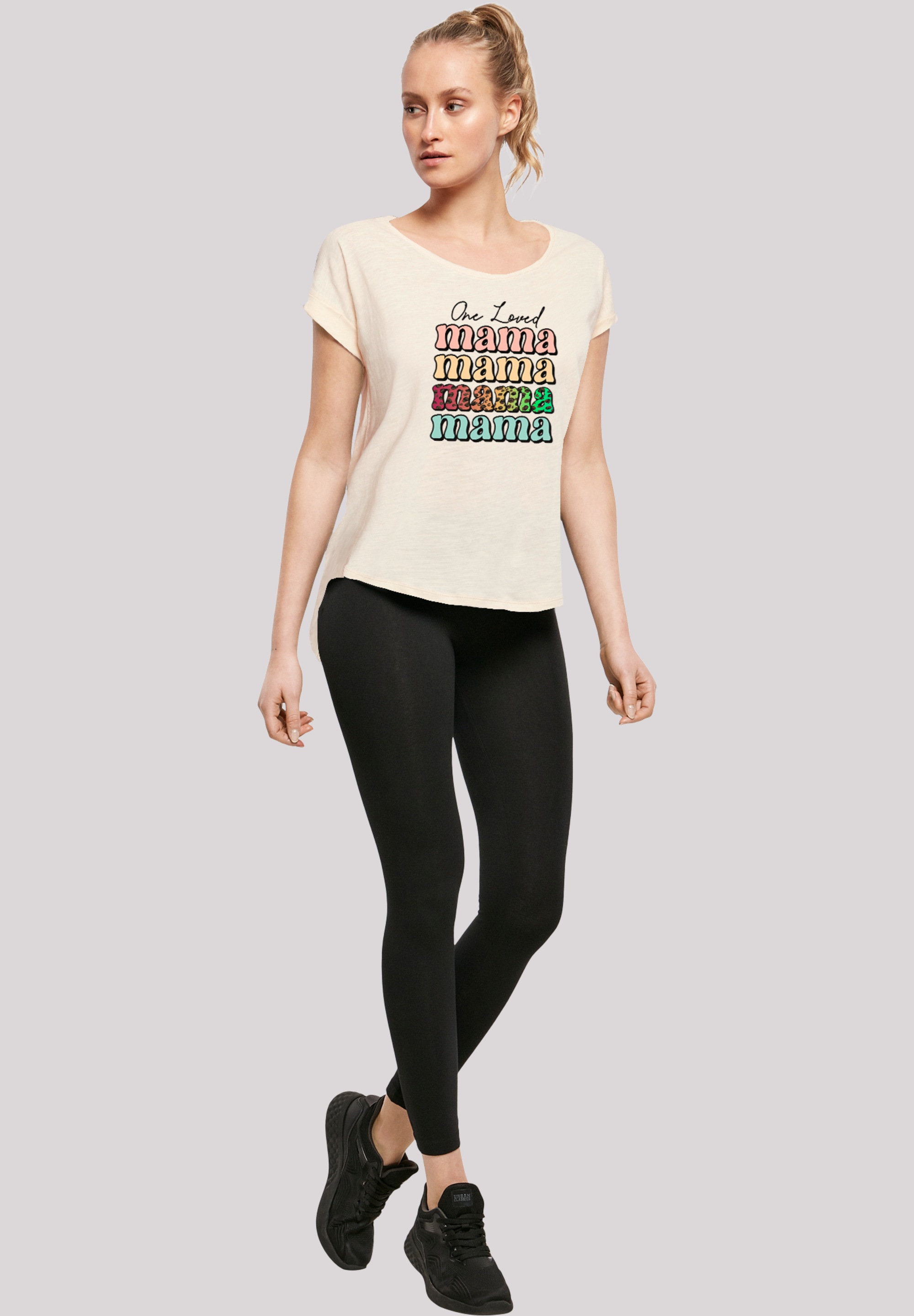 F4NT4STIC T-Shirt »Mothers Day Mama Typography Leopard Print Pastel«, Premium Qualität