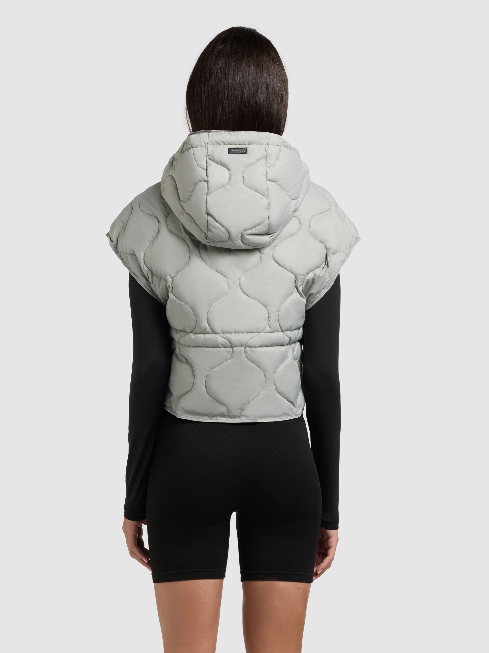 KHUJO NINGA Quilted Vest Women Green Size L 3
