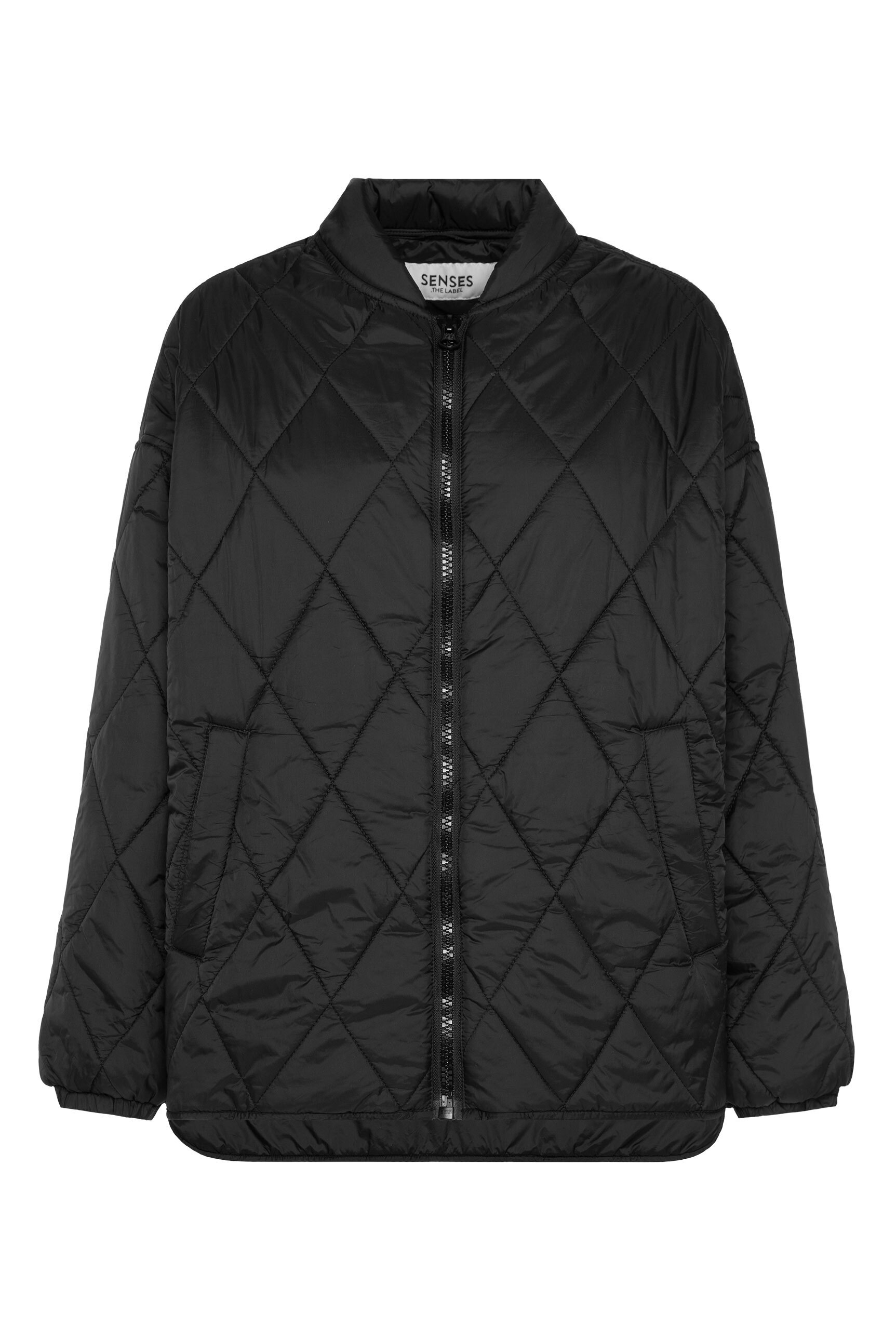SENSES.THE LABEL Outdoorjacke, ohne Kapuze, mit Elastikbündchen