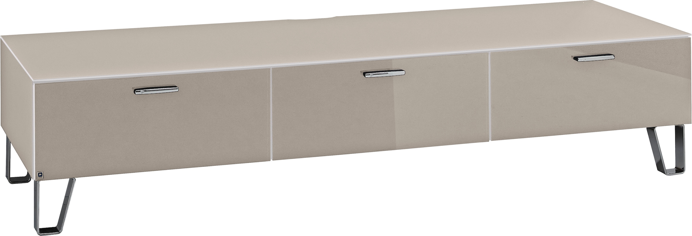 LEONARDO TV-Bank »Cube«, mit Sicherheitsglas und edlem MDF Holz, Breite 189 cm