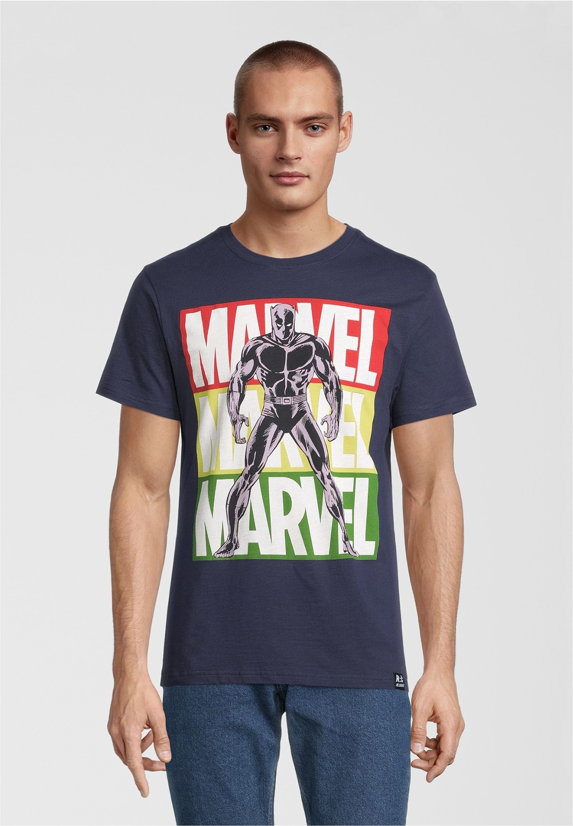Recovered T-Shirt "Marvel Black Panther Pop Art Navy", 1 Stk. mit angesagte günstig online kaufen
