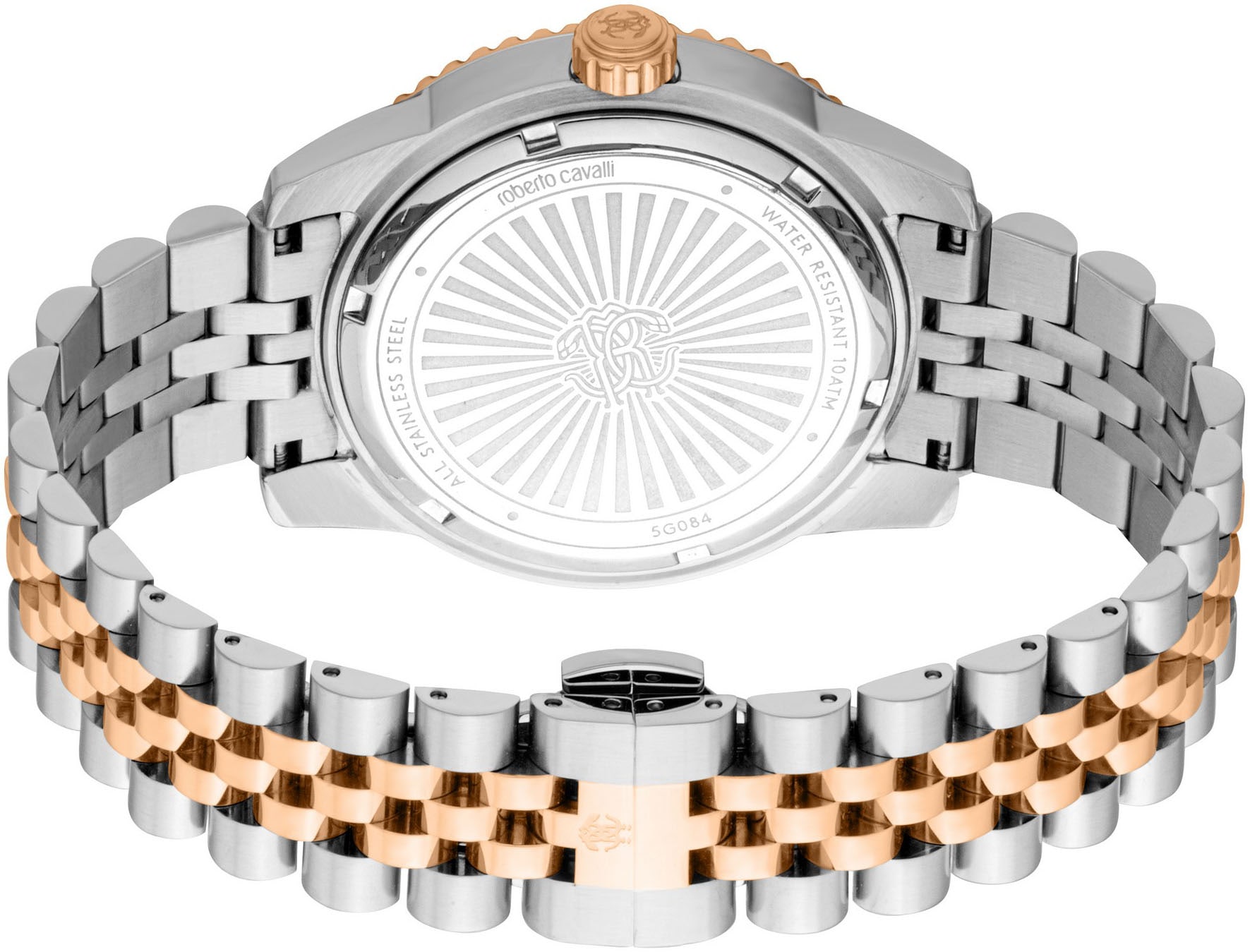 roberto cavalli Quarzuhr »Uomo Trend II«, Armbanduhr, Herrenuhr, Edelstahlarmband, analog, Tag