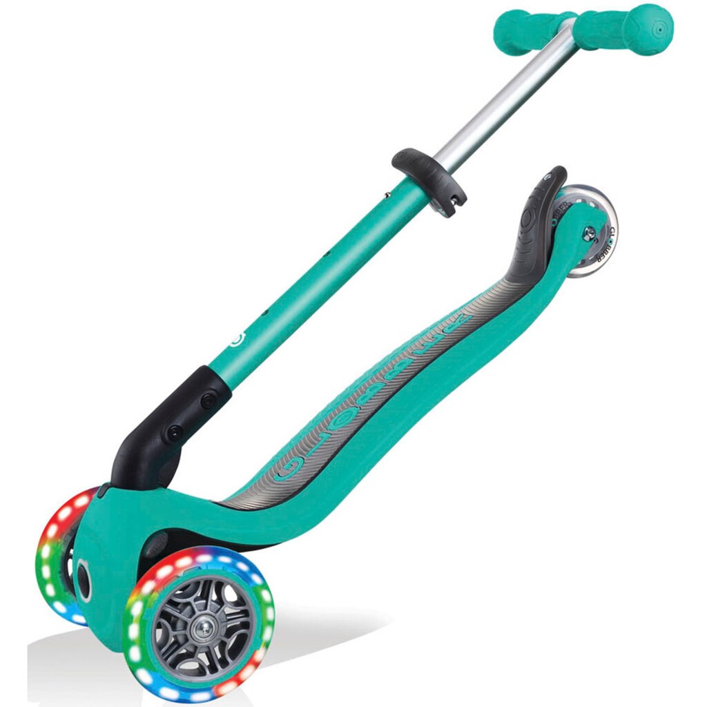 Globber Dreiradscooter »JUNIOR FOLDABLE LIGHTS, mit Leuchtrollen«