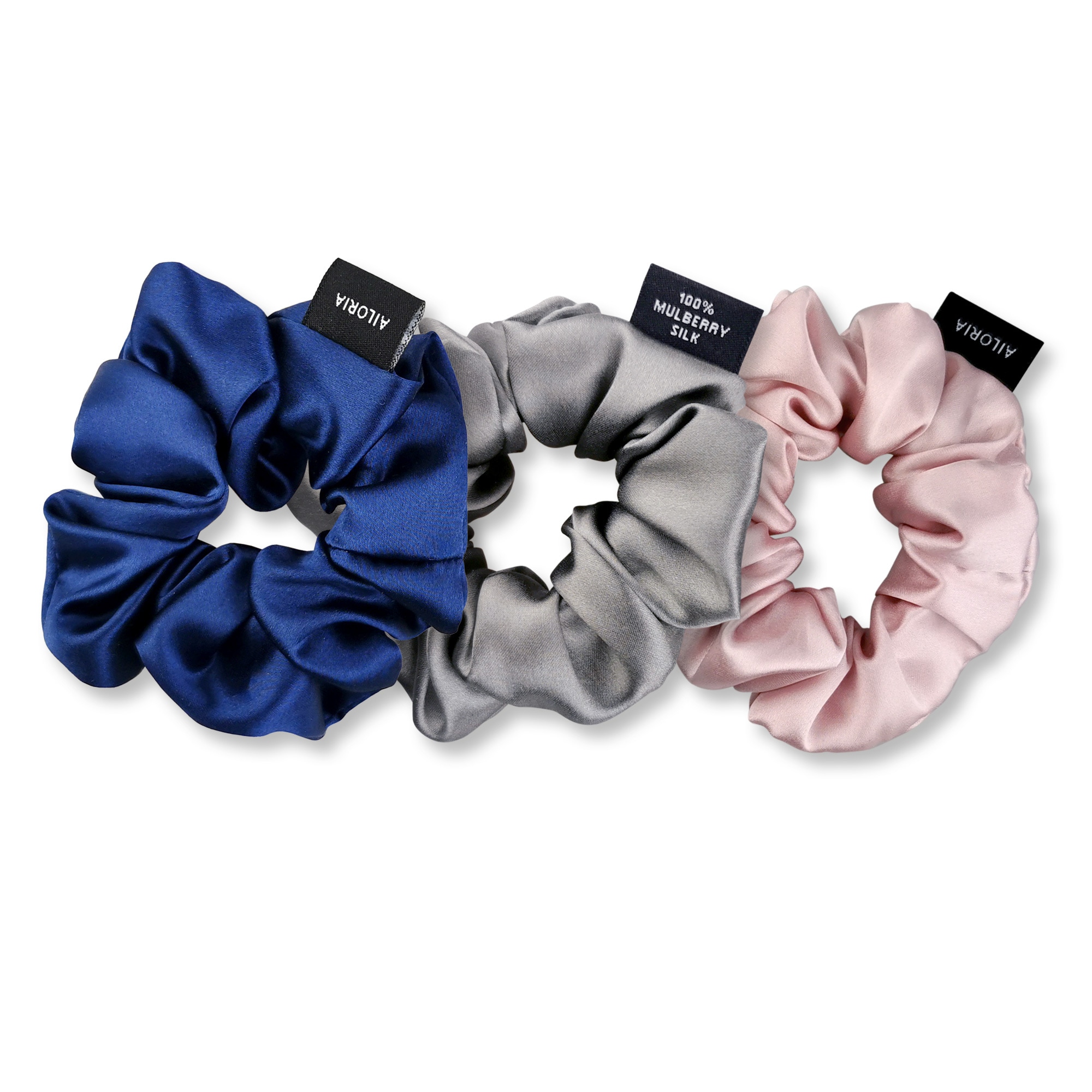 AILORIA Damen Diadem "Set 3 Scrunchies M aus Seide DOUX", bunt, Modetücher