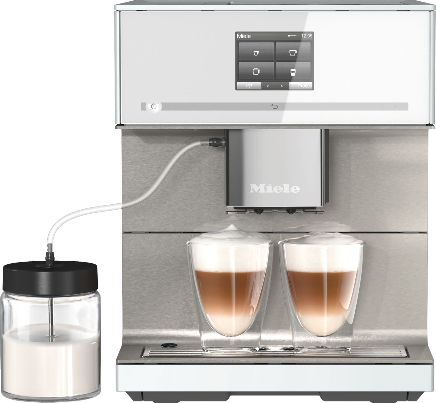 Miele Kaffeevollautomat »CM7550 CoffeePassion, | von 218,- 3kg Kaffeekannenfunktion«, inkl. Gutschein Wert für € Kaffee Milchgefäß, BAUR und UVP im Isolierkanne