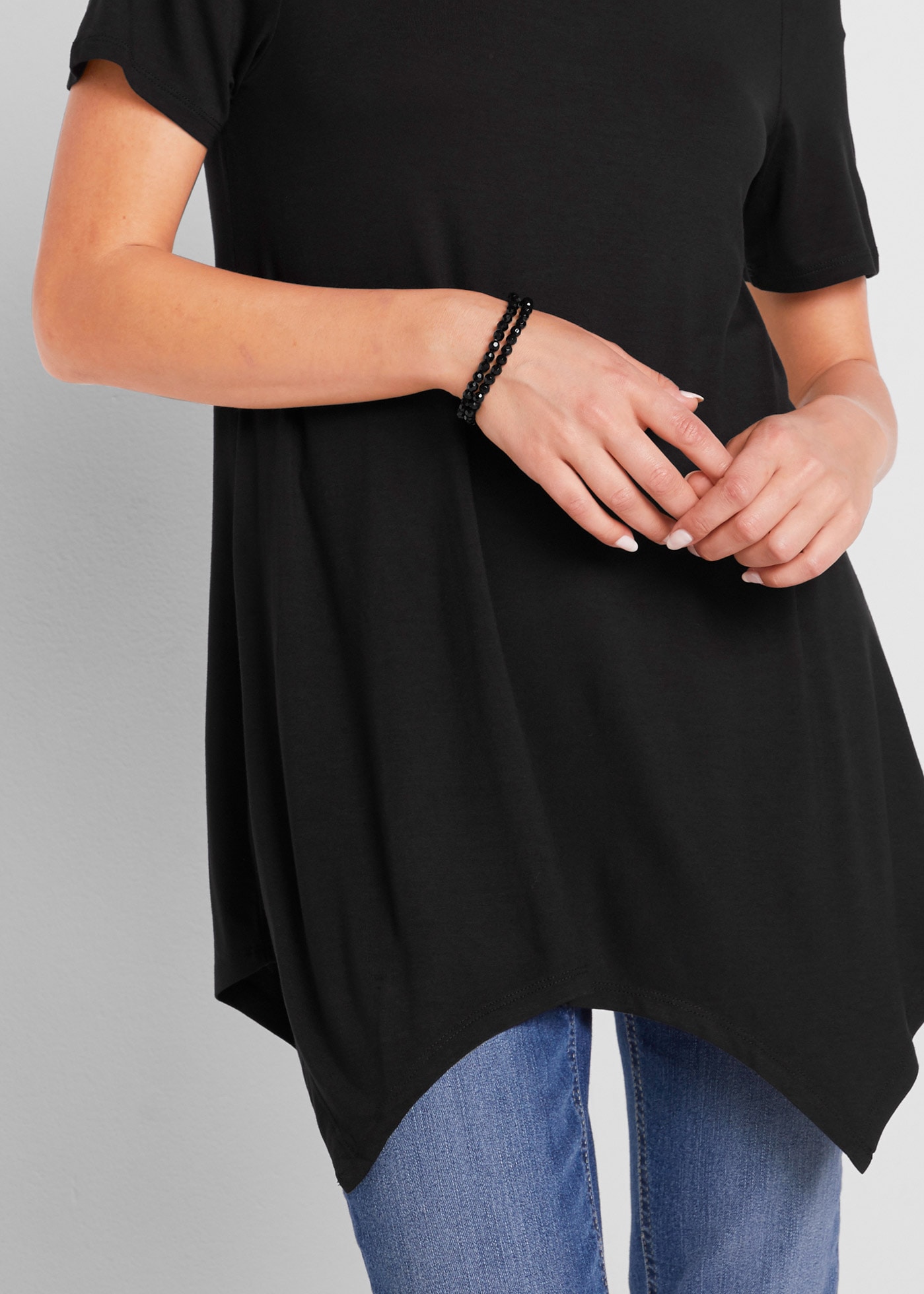 bonprix Longshirt »Zipfel Longshirt, kurzarm«, Zipfel Longshirt, kurzarm
