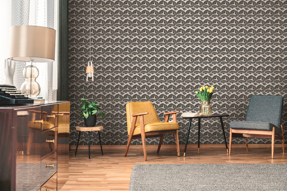 Architects Paper Vliestapete »Fan« Motiv | abstrakt | naturalistisch glatt Geometrische Tapete Designer Metallic Tapeten Wohnzimmer Schlafzimmer